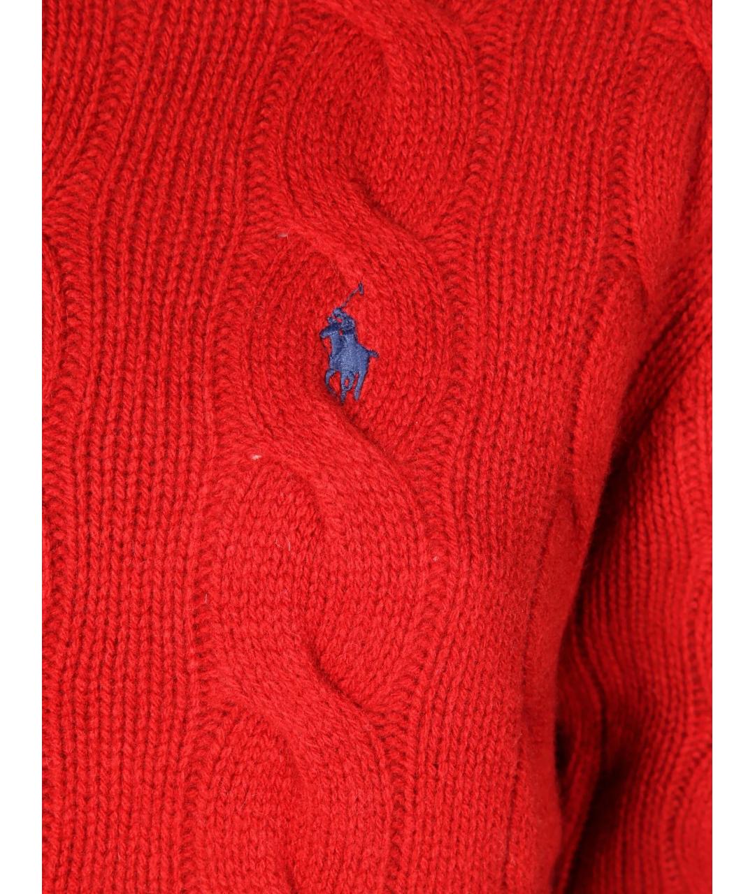 RALPH LAUREN Красный шерстяной джемпер / свитер, фото 3