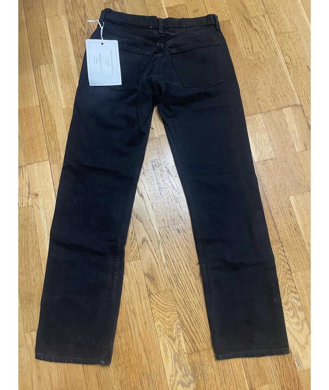 FORTE COUTURE Черные хлопковые прямые джинсы, фото 4