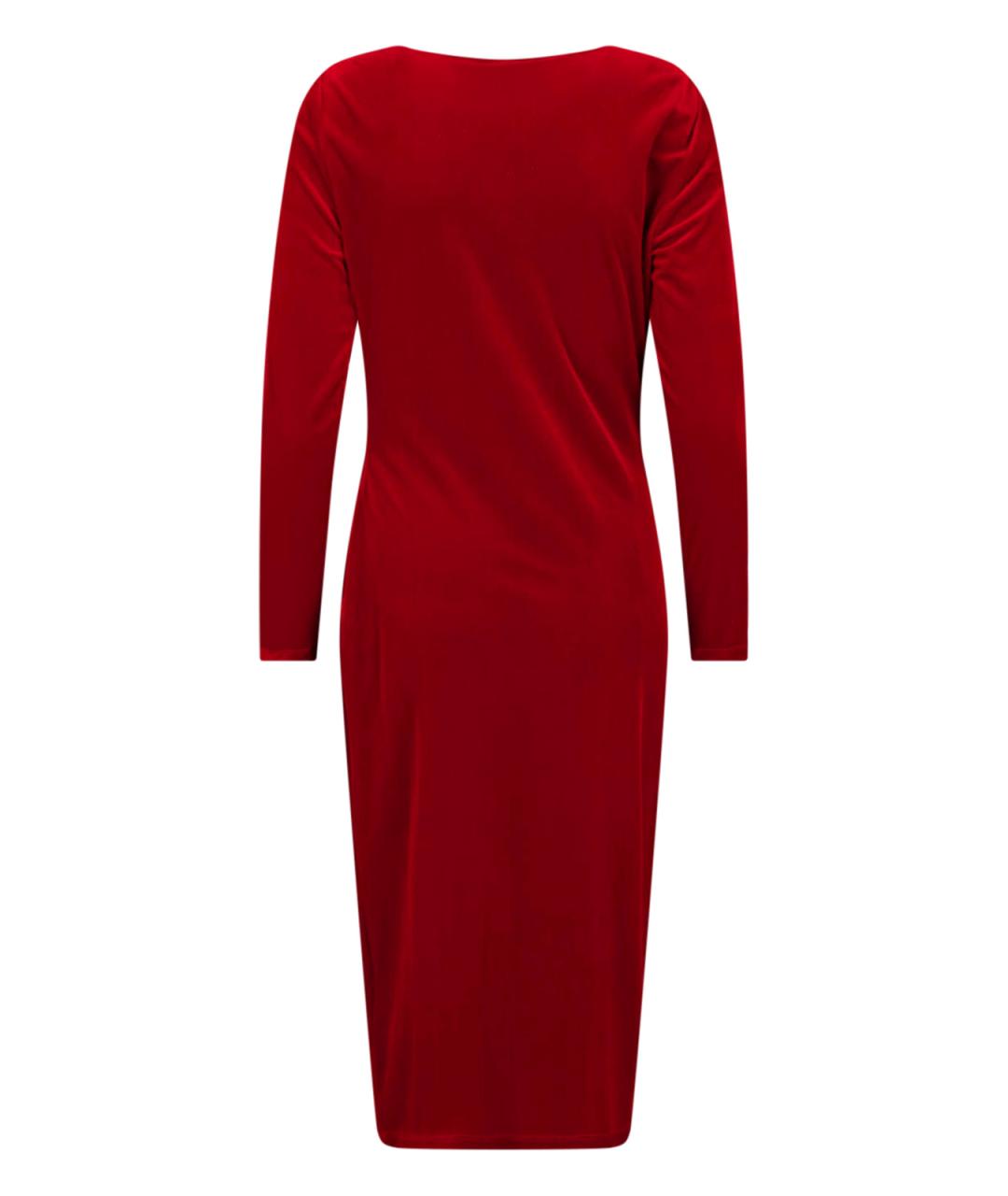 RALPH LAUREN Красное полиэстеровое платье, фото 2
