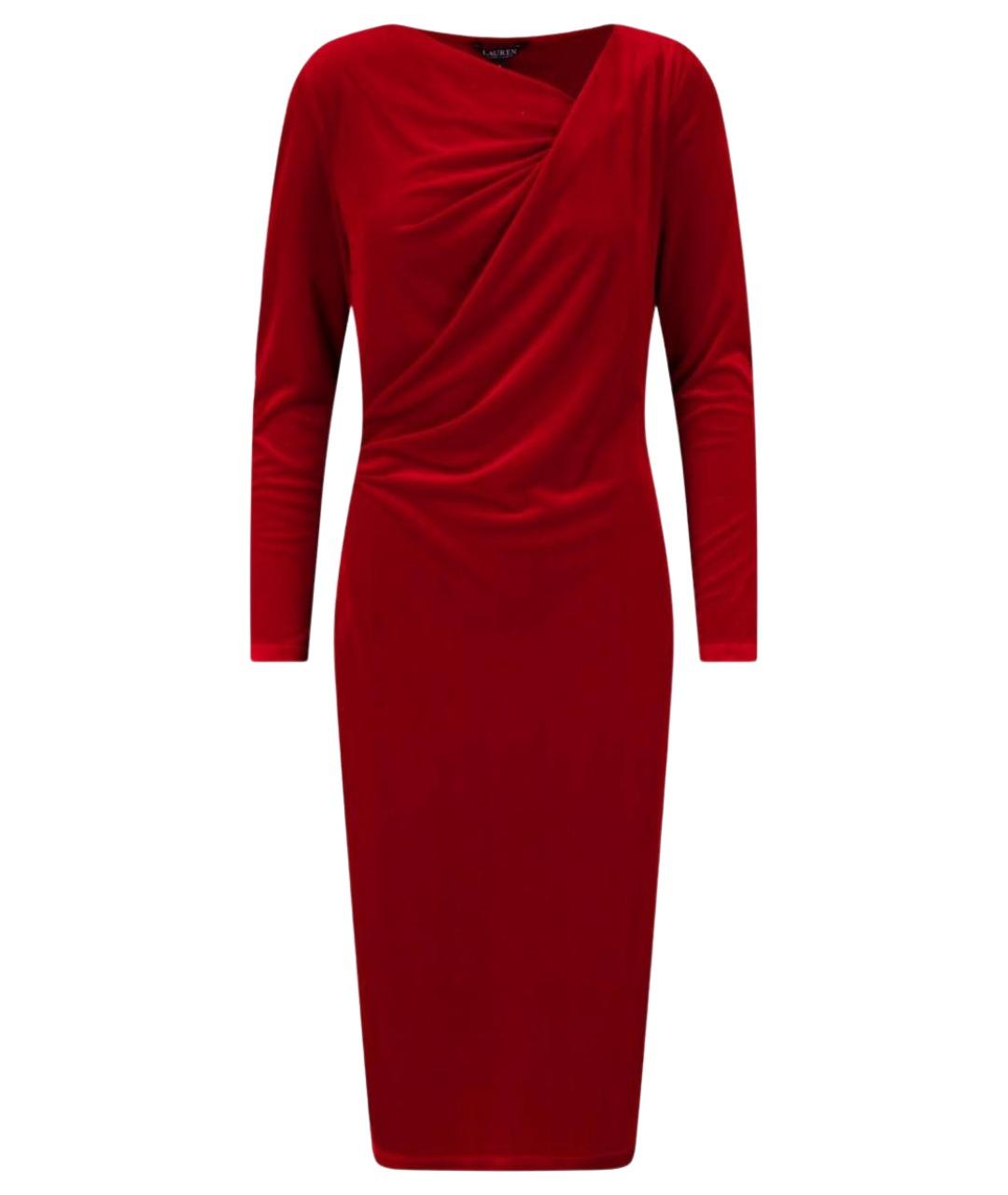 RALPH LAUREN Красное полиэстеровое платье, фото 1