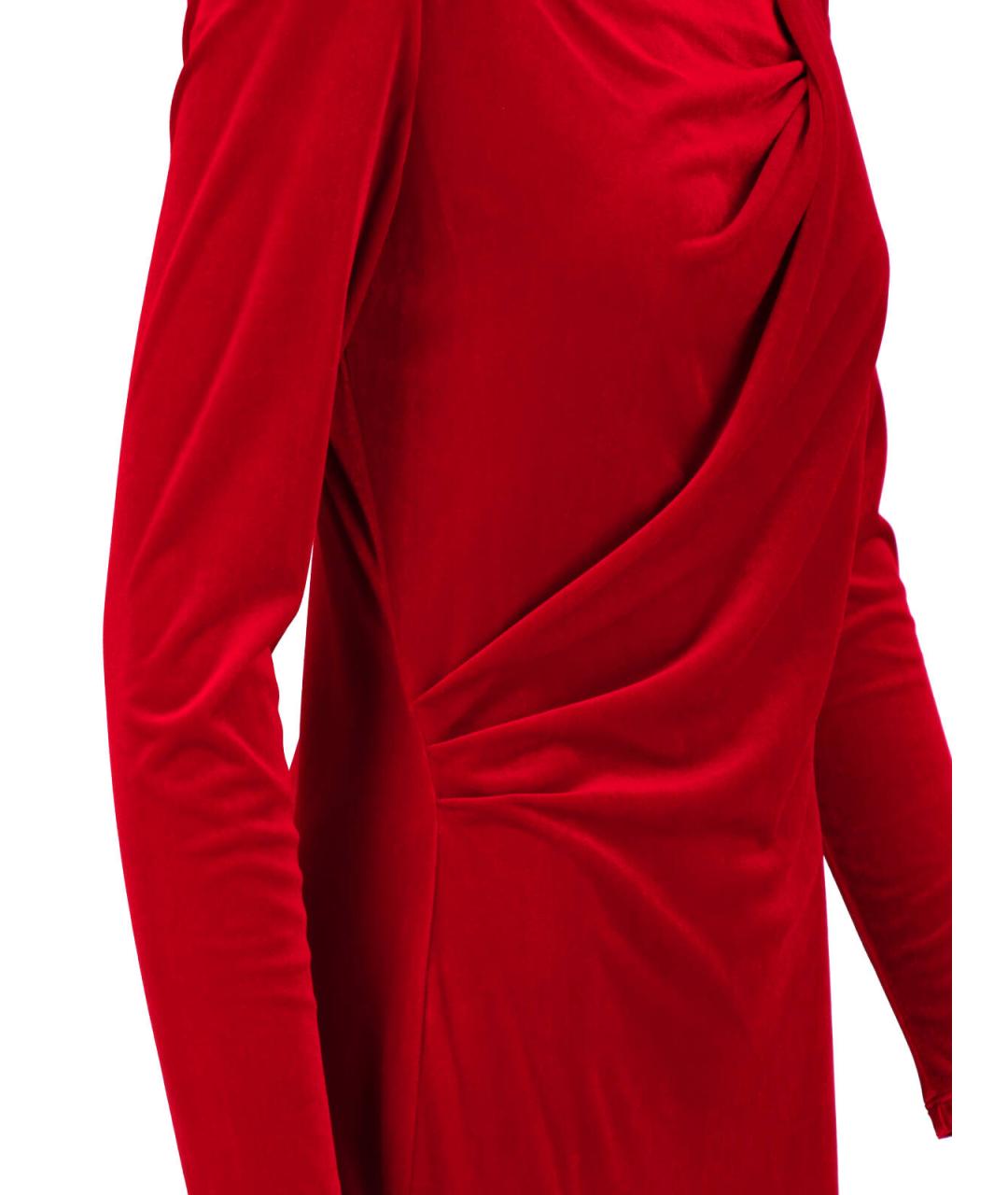 RALPH LAUREN Красное полиэстеровое платье, фото 3