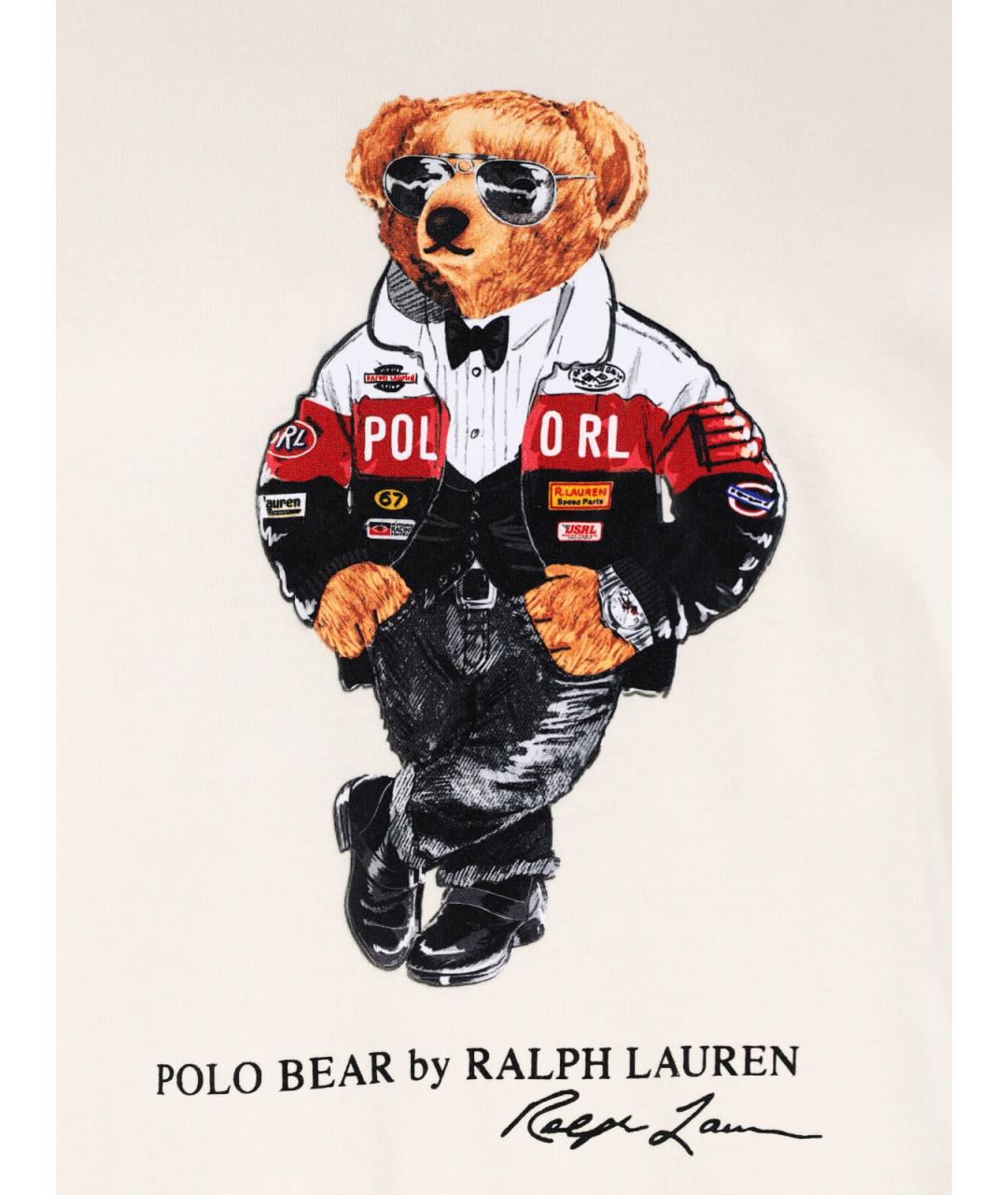 POLO RALPH LAUREN Бежевая хлопковая футболка, фото 3