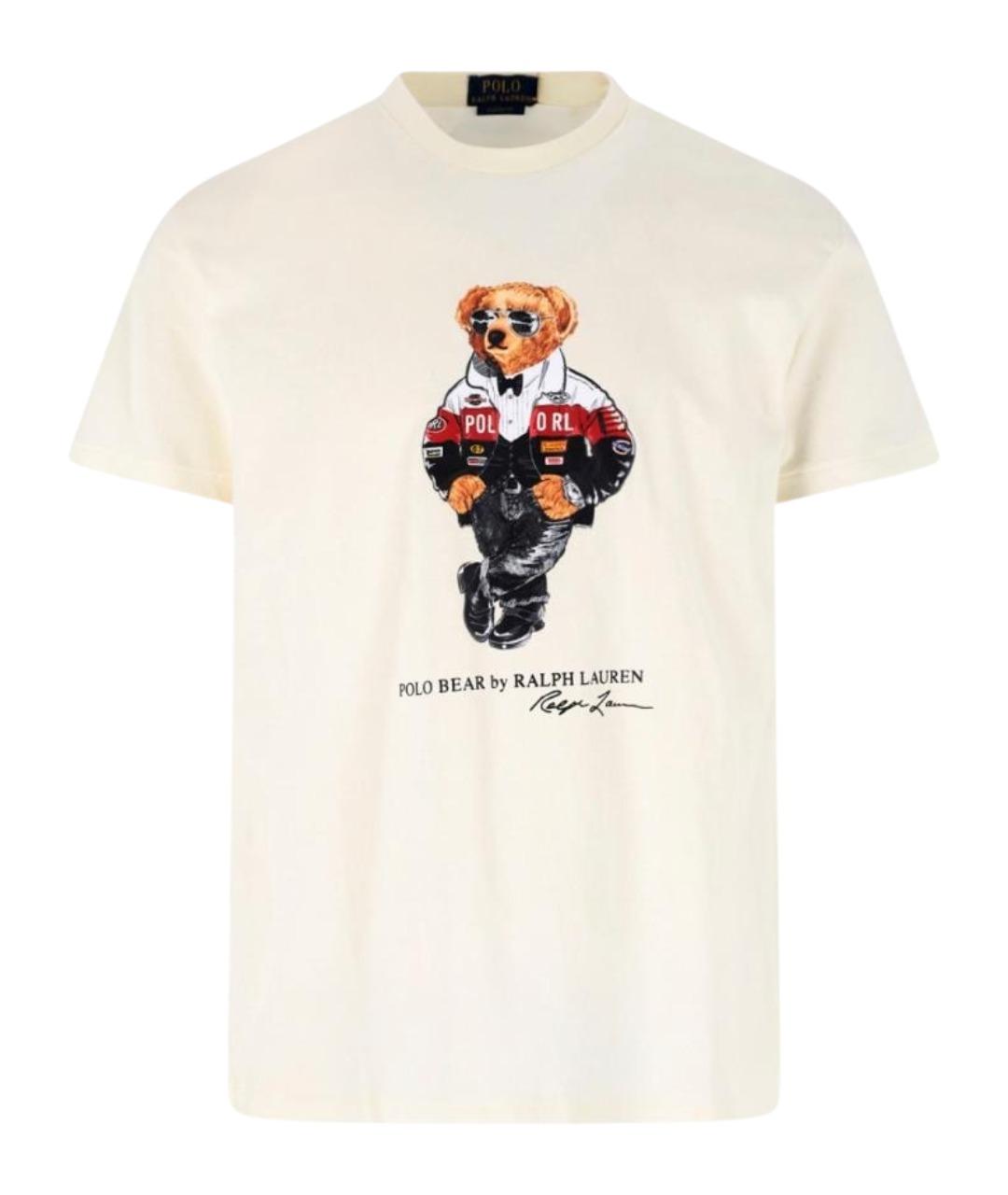 POLO RALPH LAUREN Бежевая хлопковая футболка, фото 1