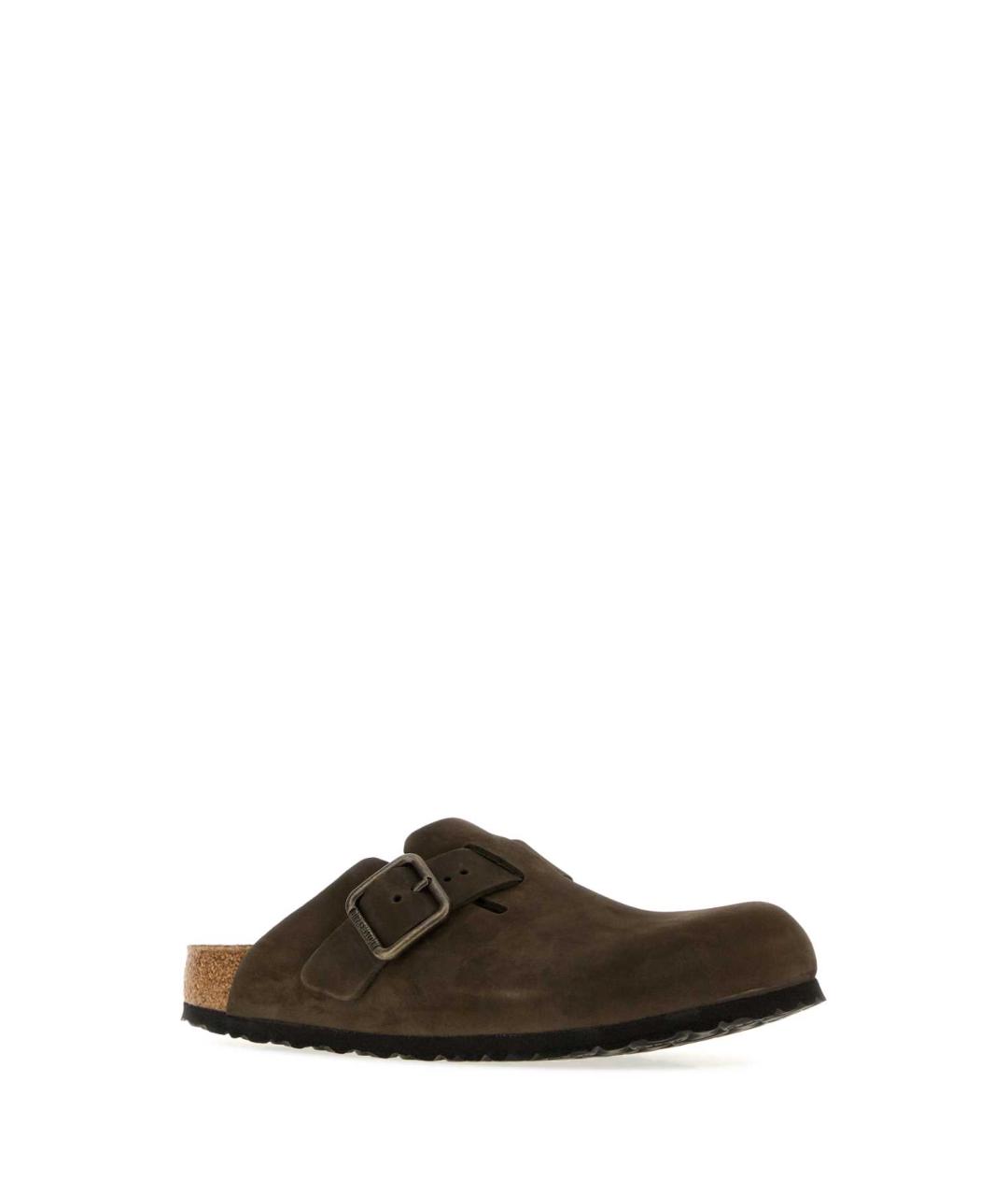 BIRKENSTOCK Коричневые замшевые мюли, фото 2
