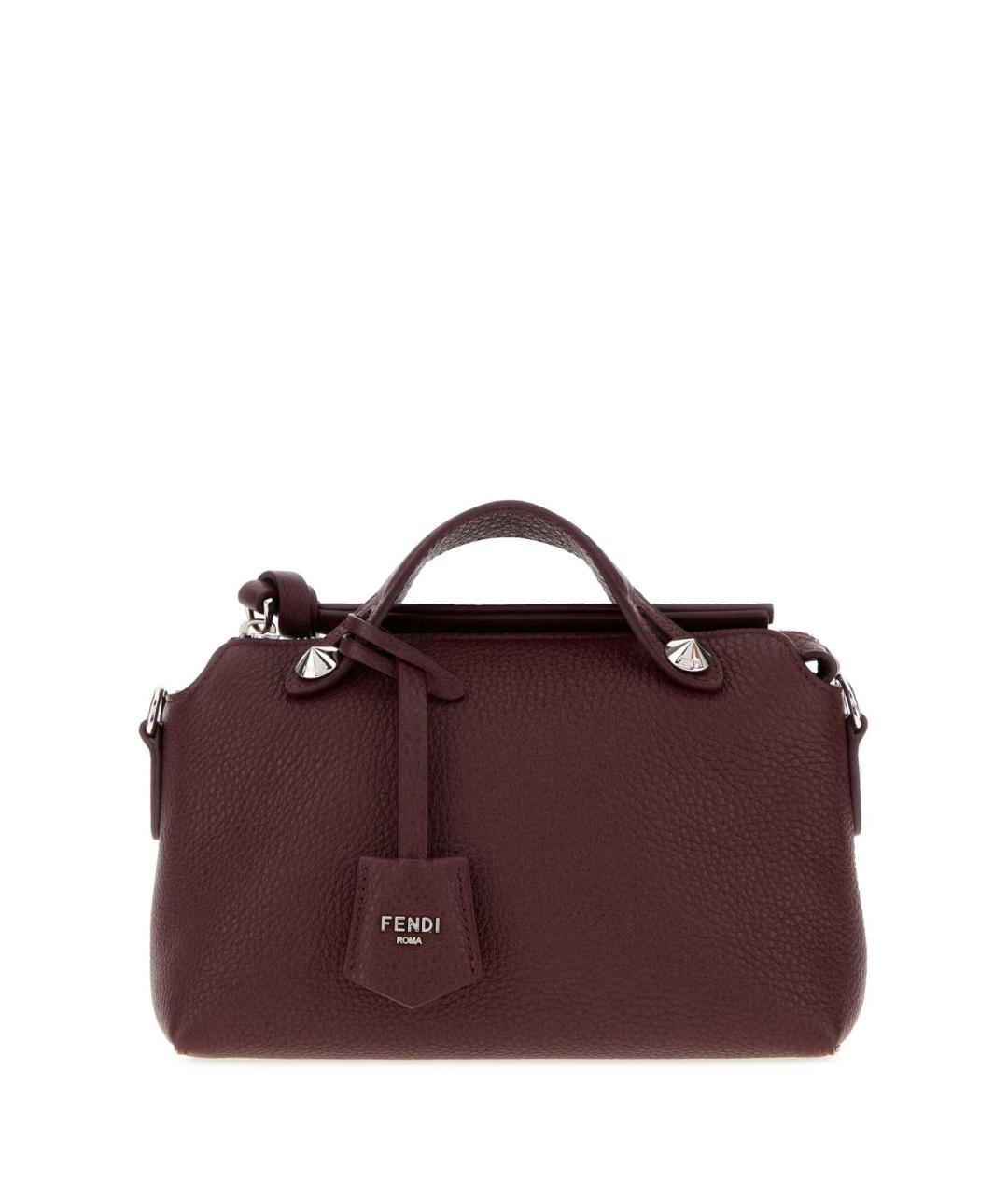 FENDI Бордовая кожаная сумка через плечо, фото 1