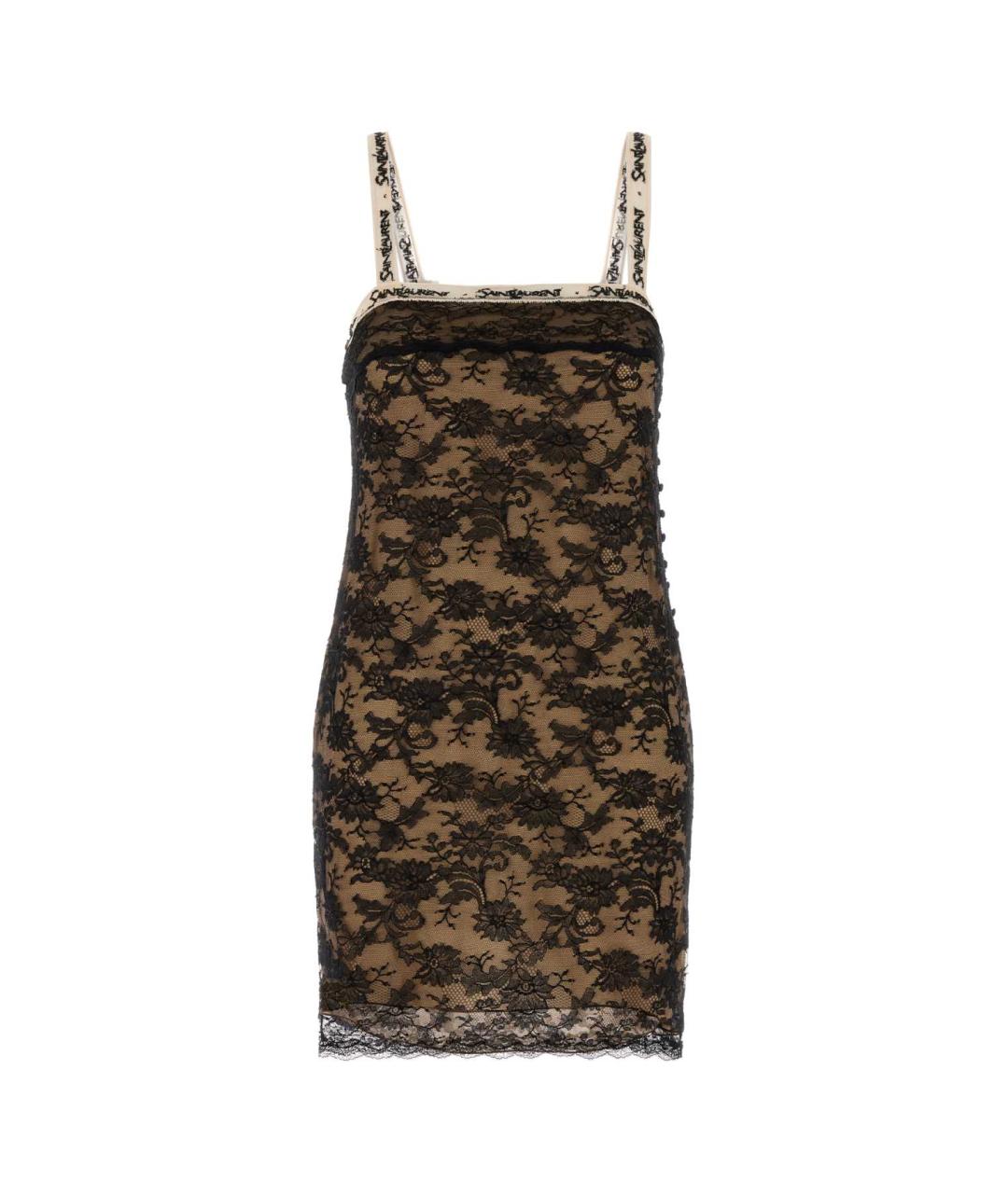 SAINT LAURENT Черное нейлоновое коктейльное платье, фото 3