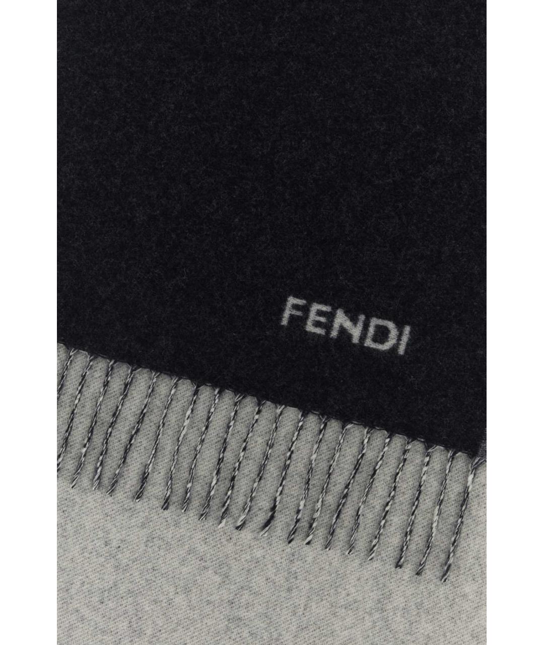 FENDI Темно-синий кашемировый шарф, фото 2