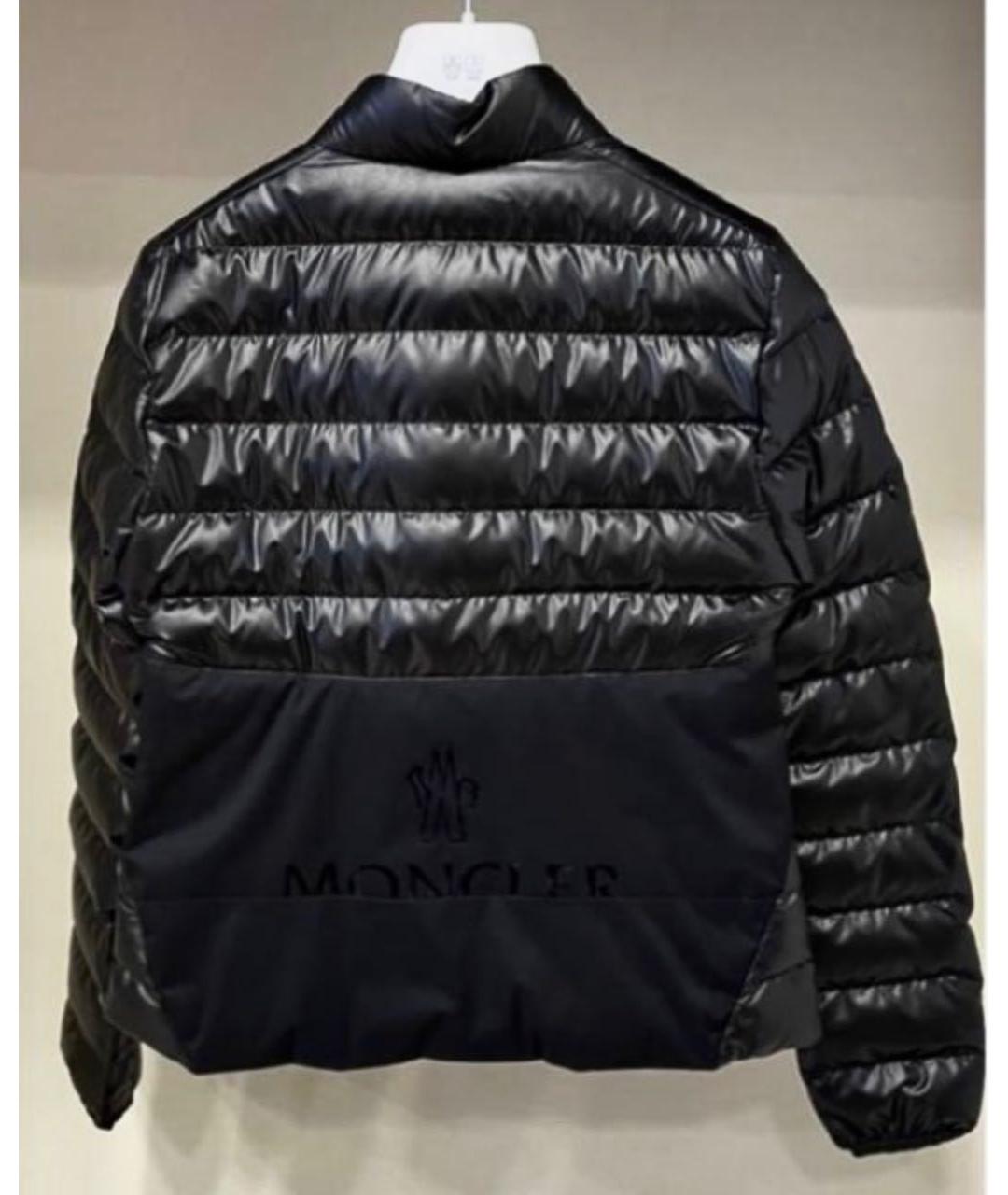 MONCLER Черный полиамидовый пуховик, фото 2
