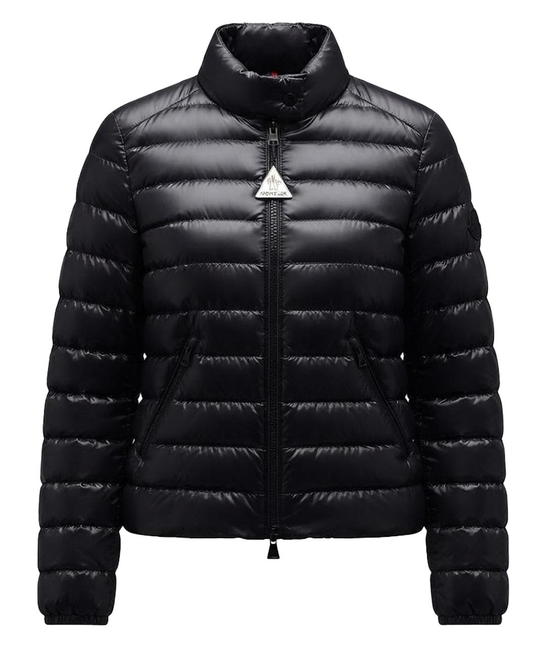 MONCLER Черный полиамидовый пуховик, фото 1
