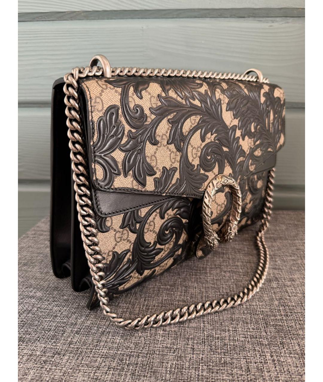 GUCCI Бежевая кожаная сумка через плечо, фото 2