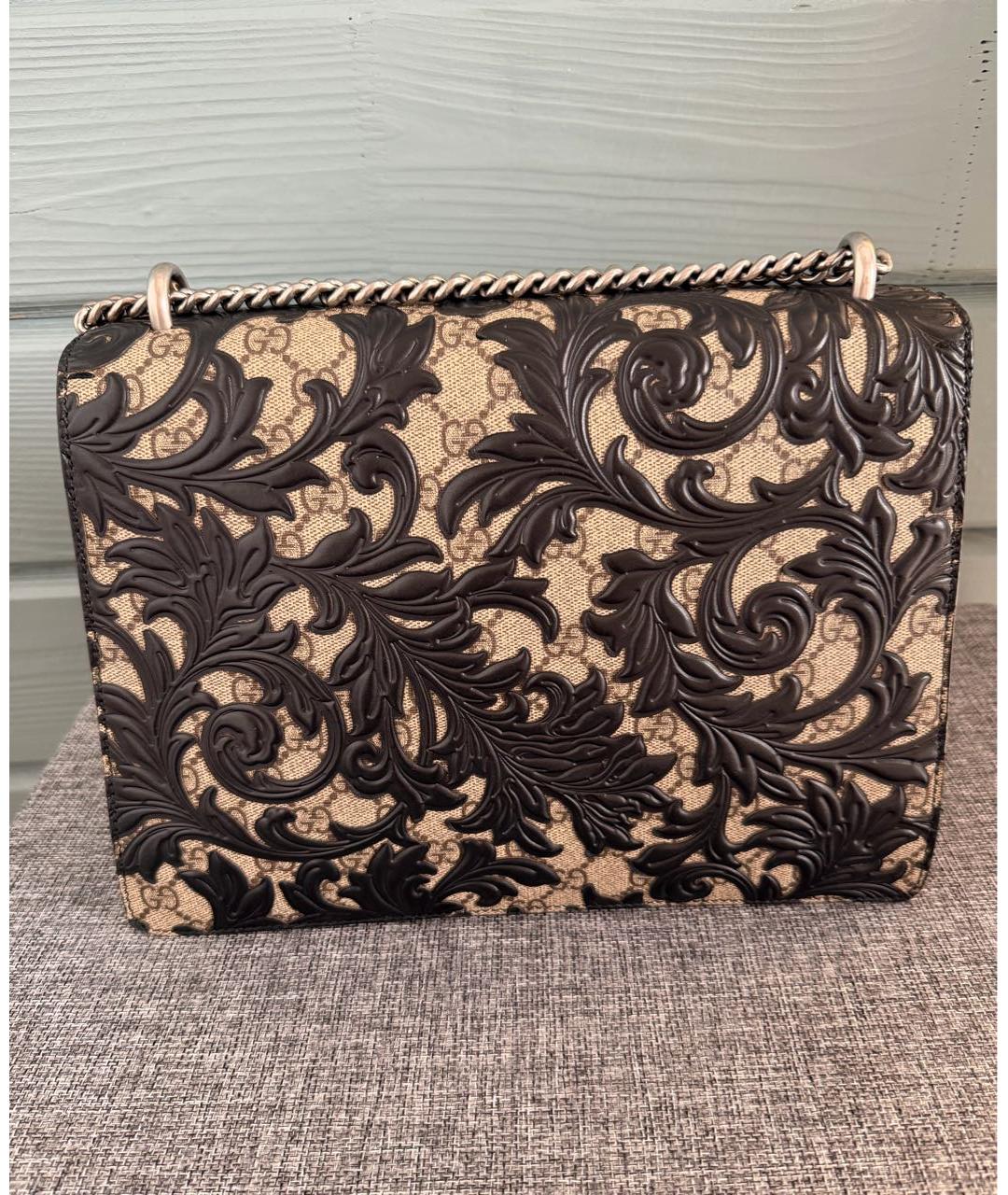 GUCCI Бежевая кожаная сумка через плечо, фото 3