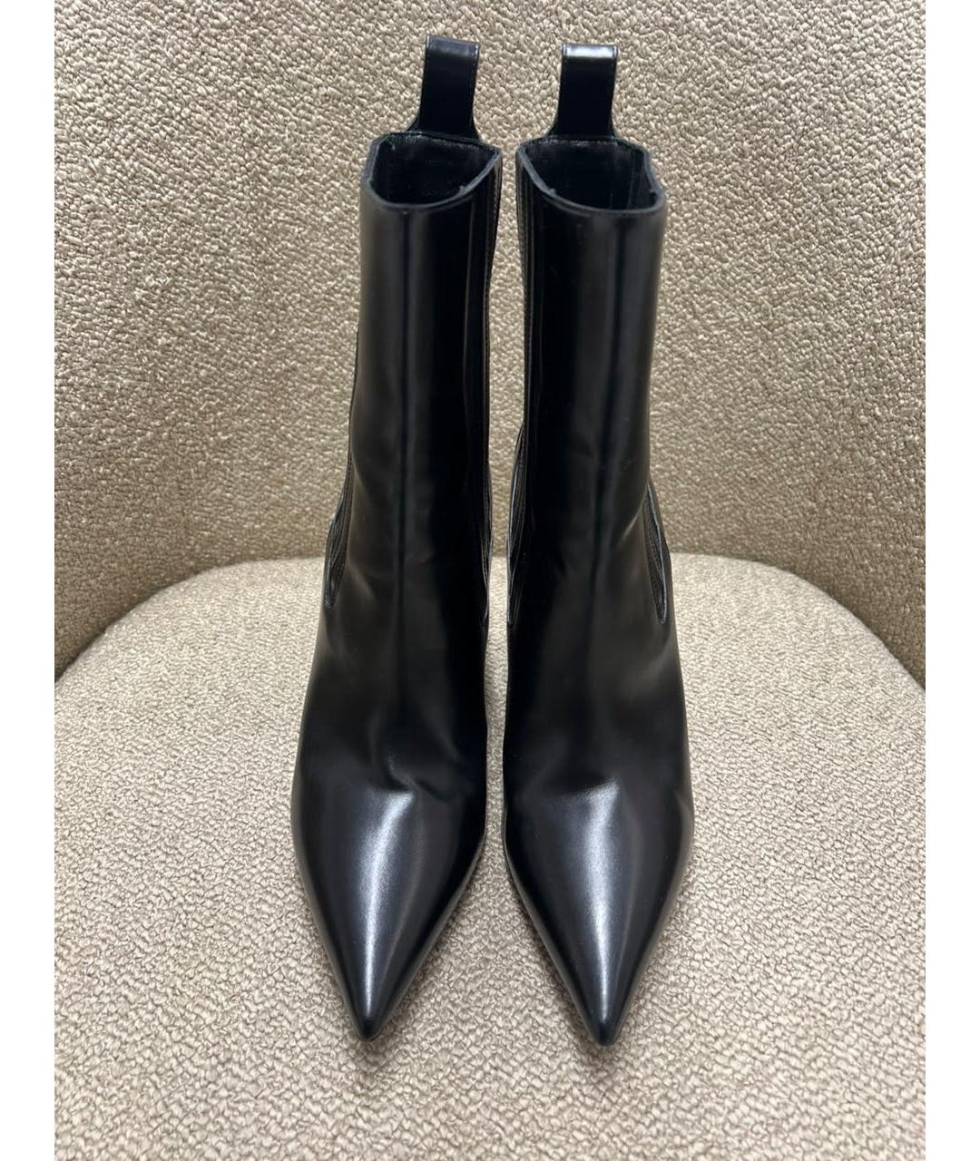 VALENTINO Черные кожаные полусапоги, фото 2
