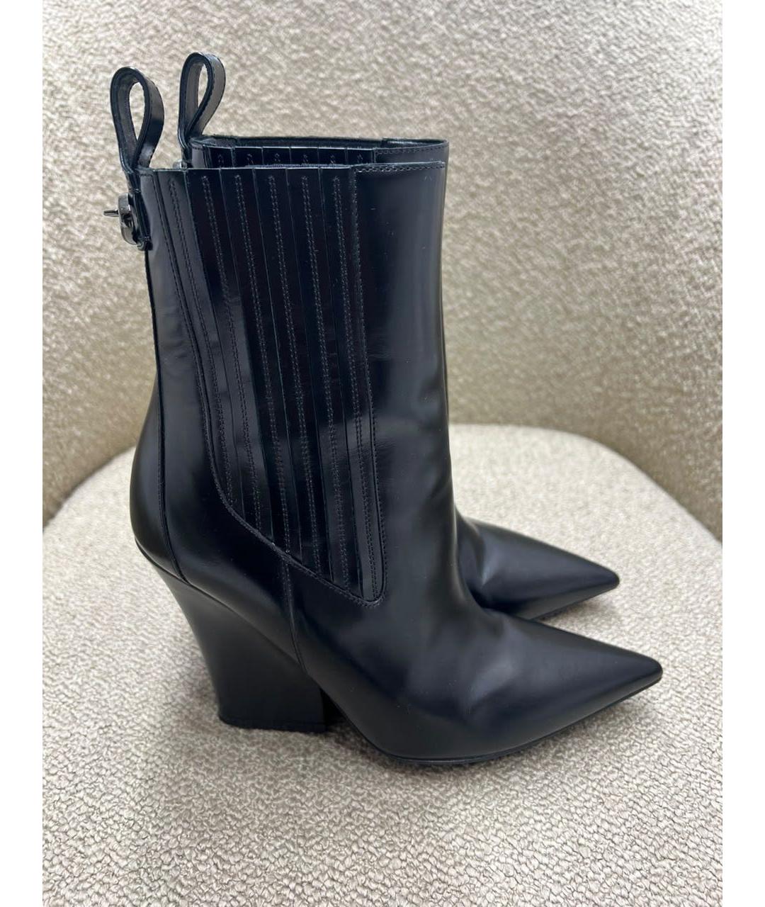VALENTINO Черные кожаные полусапоги, фото 9