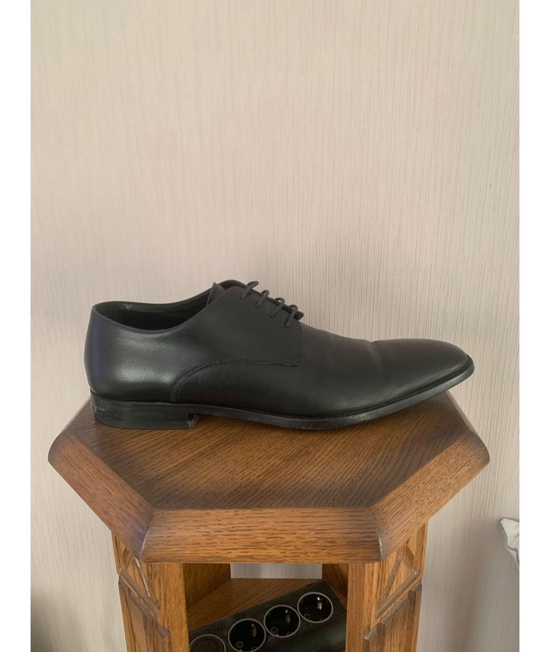 DOLCE&GABBANA Черные кожаные туфли, фото 9