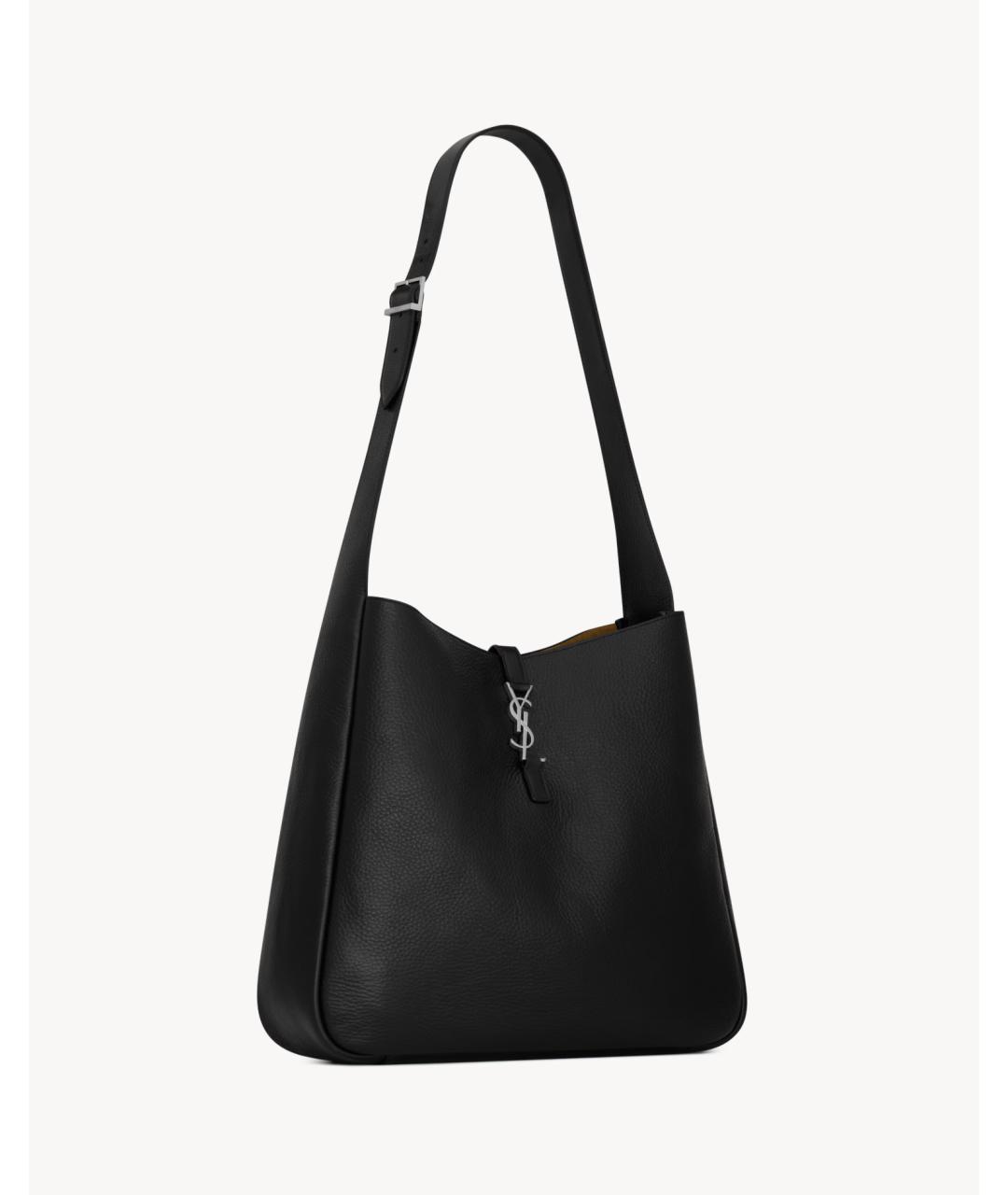SAINT LAURENT Черная кожаная сумка на плечо, фото 4