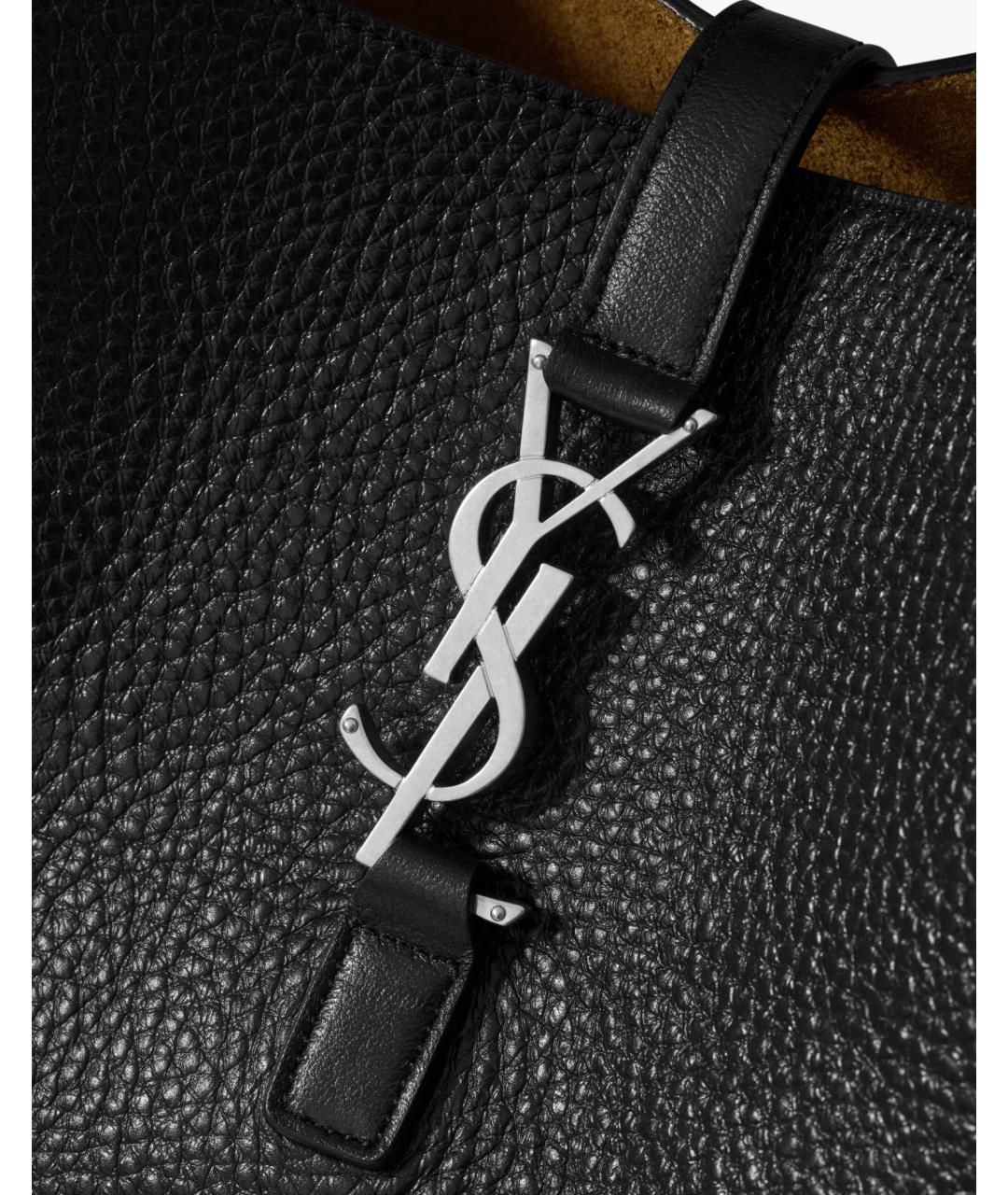 SAINT LAURENT Черная кожаная сумка на плечо, фото 5