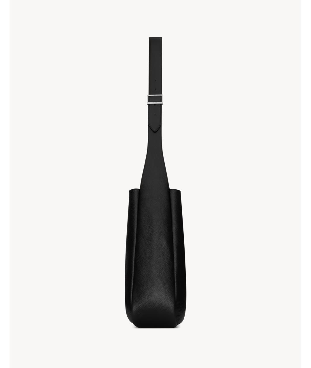 SAINT LAURENT Черная кожаная сумка на плечо, фото 3
