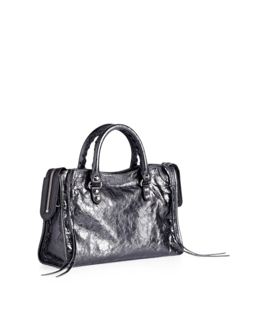 BALENCIAGA Серая кожаная сумка тоут, фото 2