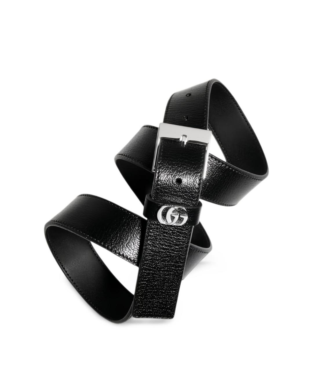GUCCI Черный кожаный ремень, фото 4