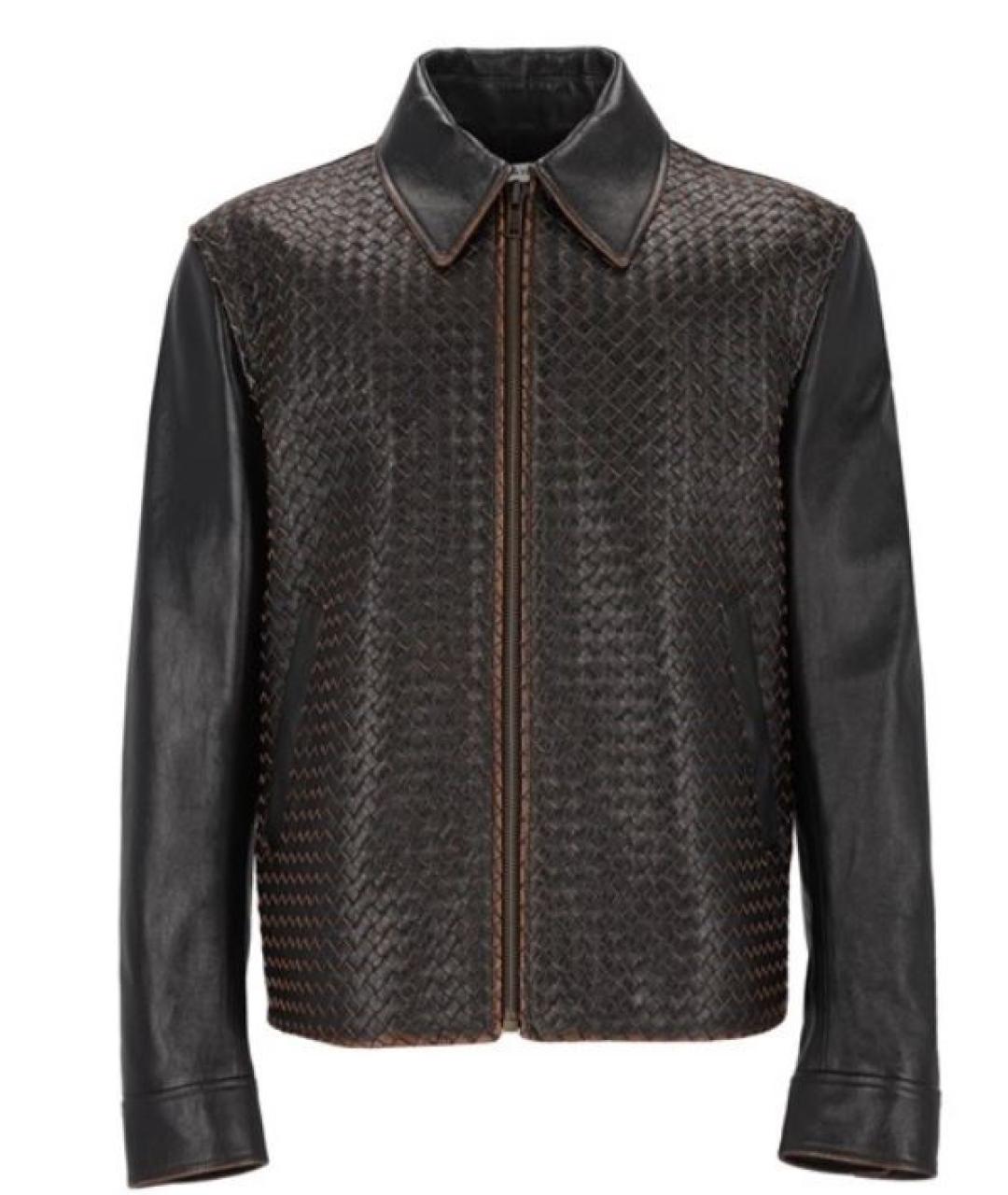BOTTEGA VENETA Черная кожаная куртка, фото 1