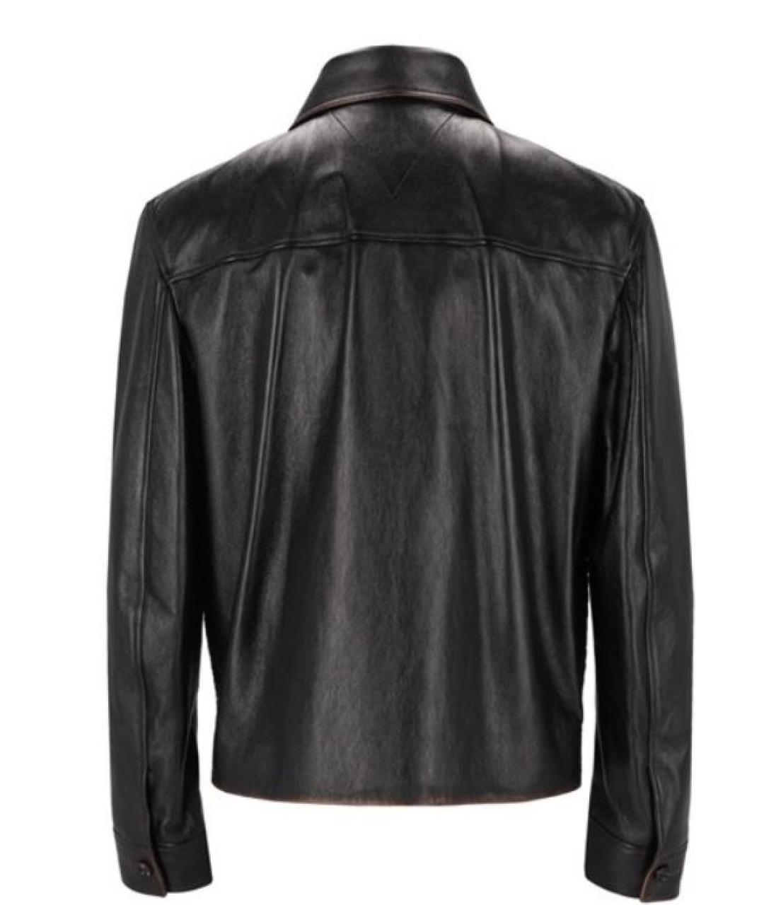 BOTTEGA VENETA Черная кожаная куртка, фото 2