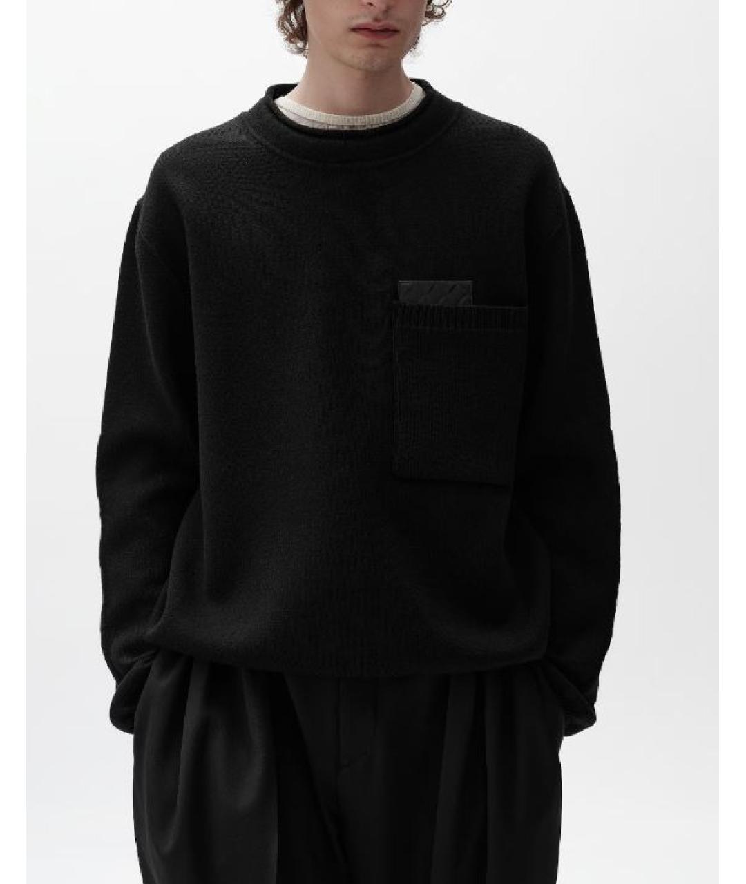 BOTTEGA VENETA Черный шерстяной джемпер / свитер, фото 4