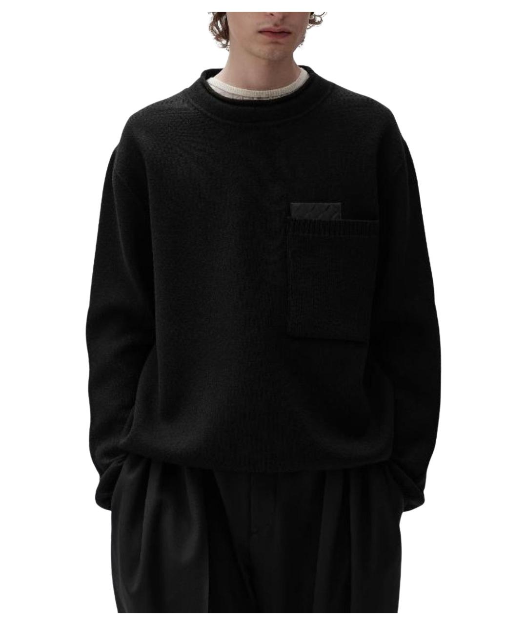 BOTTEGA VENETA Черный шерстяной джемпер / свитер, фото 1
