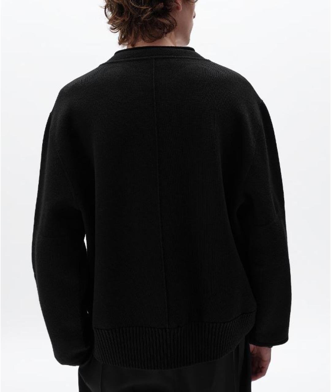 BOTTEGA VENETA Черный шерстяной джемпер / свитер, фото 2