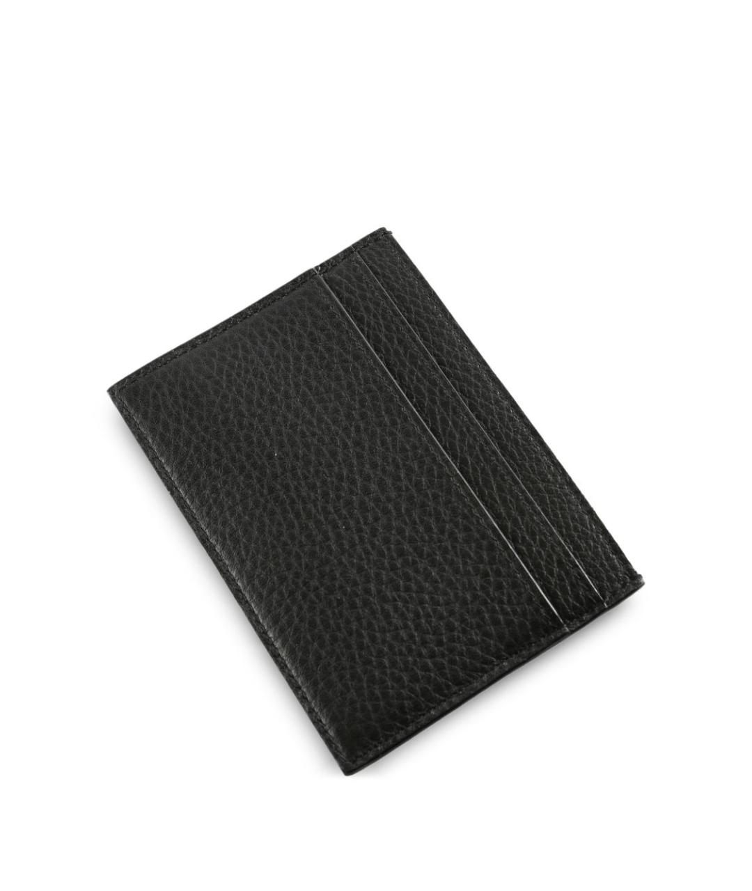 SAINT LAURENT Черный кожаный кардхолдер, фото 3