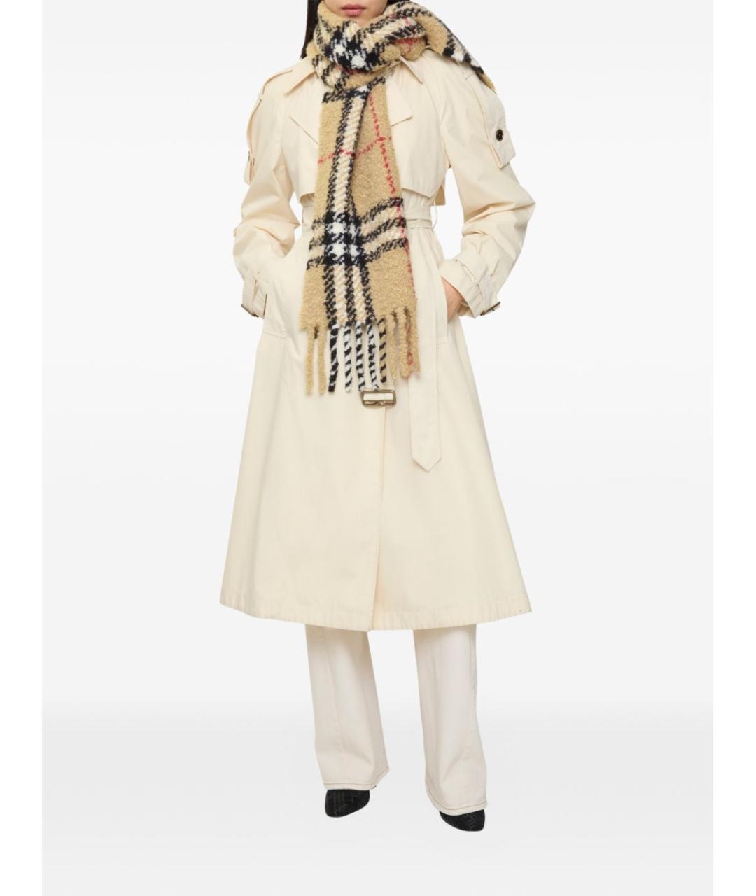 BURBERRY Бежевый шарф, фото 5