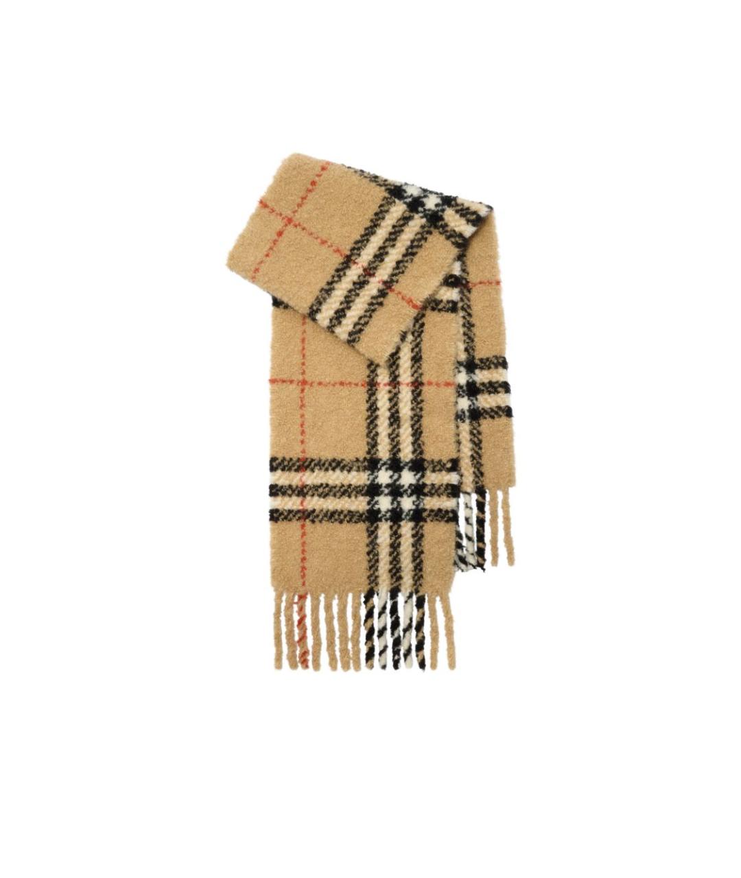 BURBERRY Бежевый шарф, фото 6