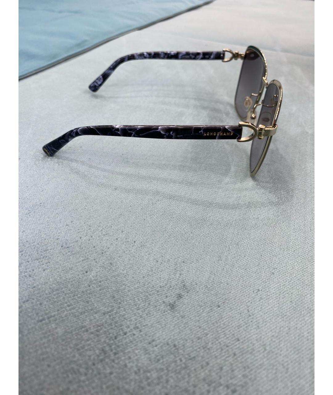 LONGCHAMP Черные металлические солнцезащитные очки, фото 2