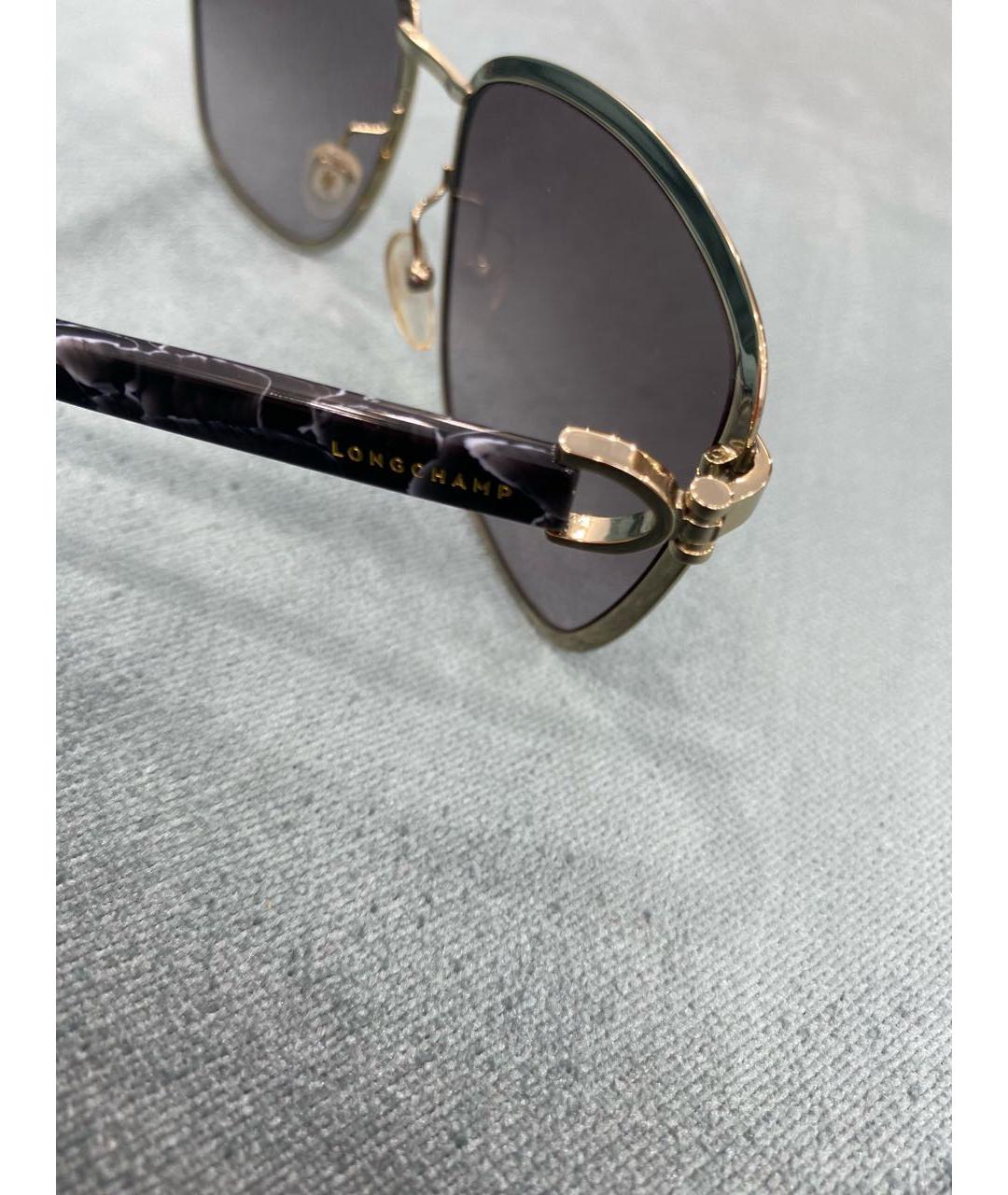 LONGCHAMP Черные металлические солнцезащитные очки, фото 3