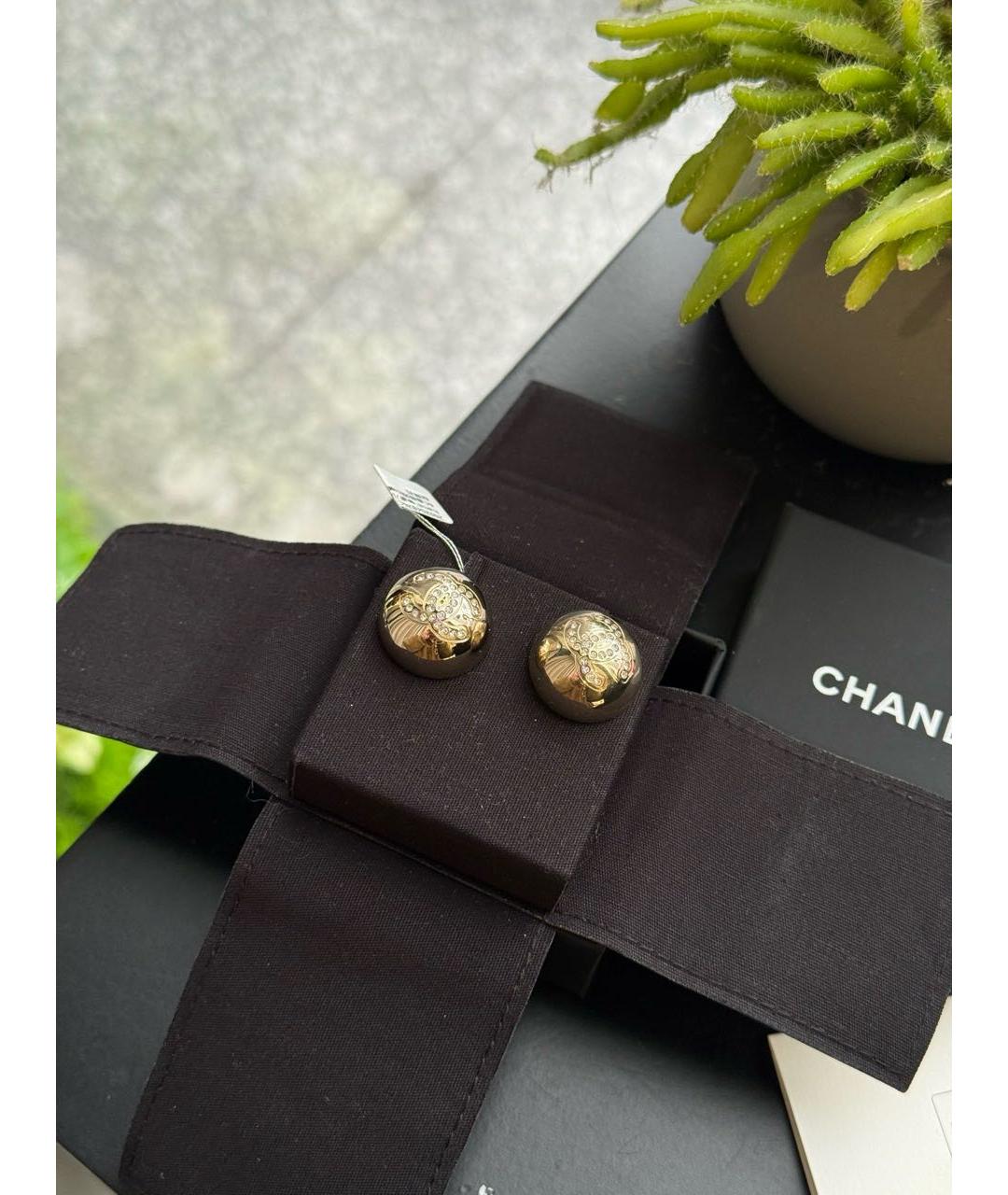CHANEL Золотые серьги, фото 3