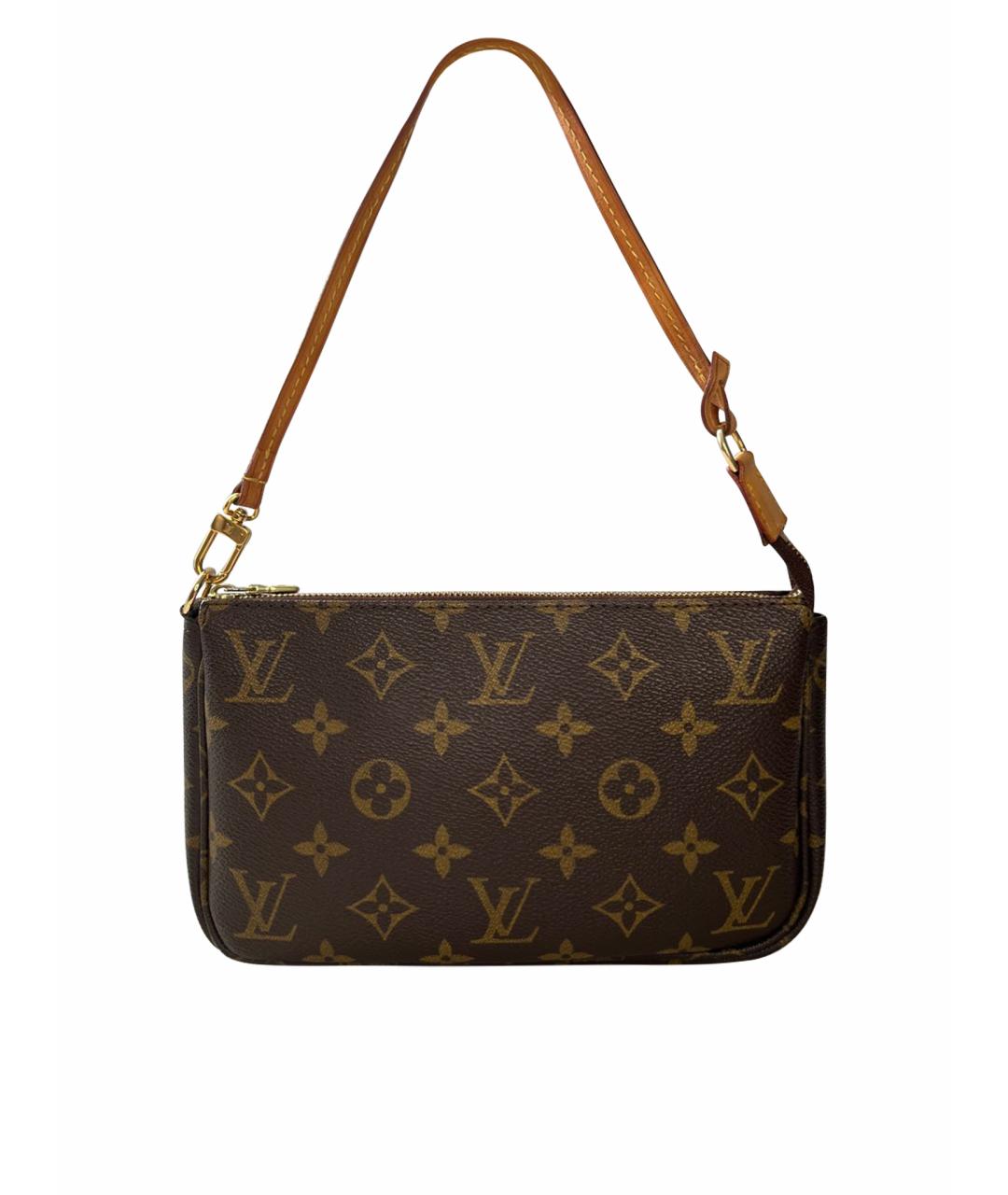 LOUIS VUITTON Коричневая сумка с короткими ручками из канвы, фото 1