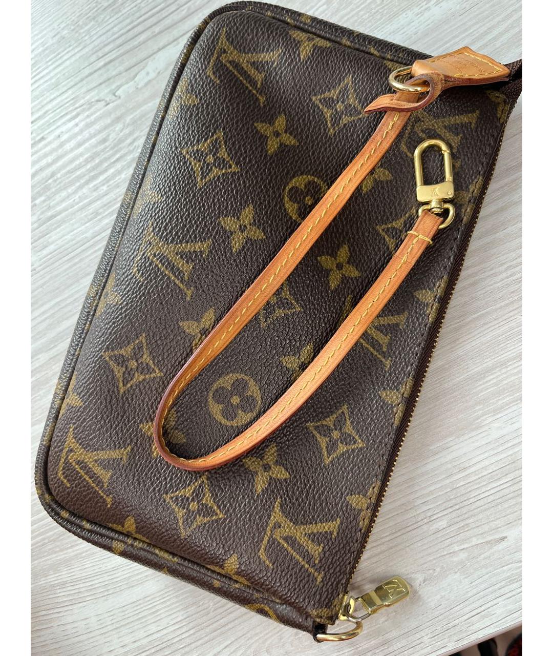 LOUIS VUITTON Коричневая сумка с короткими ручками из канвы, фото 8