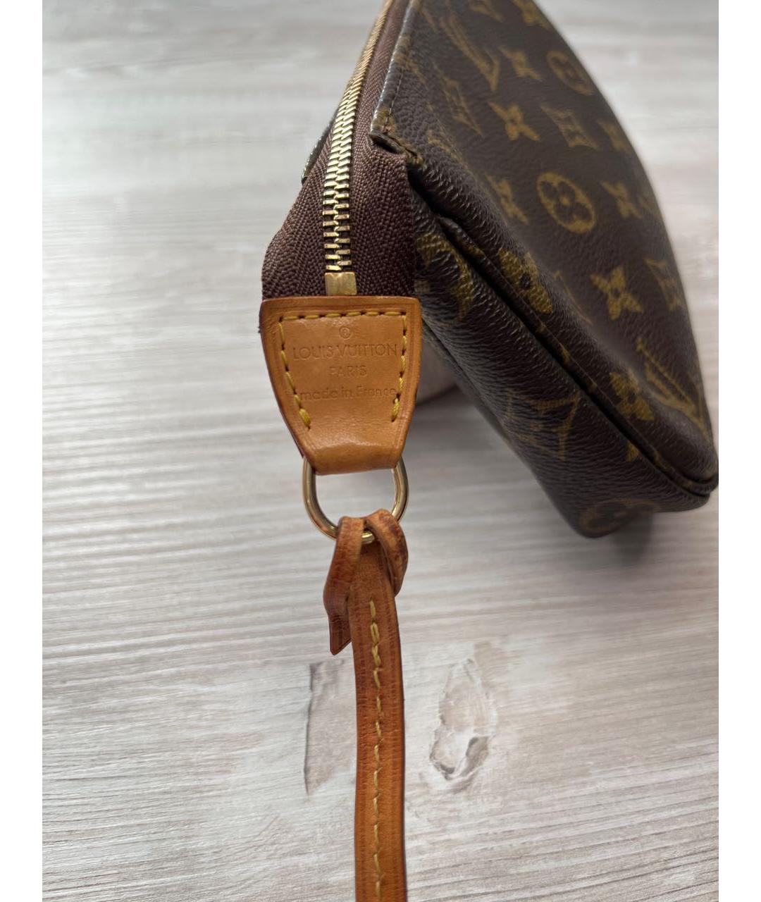 LOUIS VUITTON Коричневая сумка с короткими ручками из канвы, фото 6