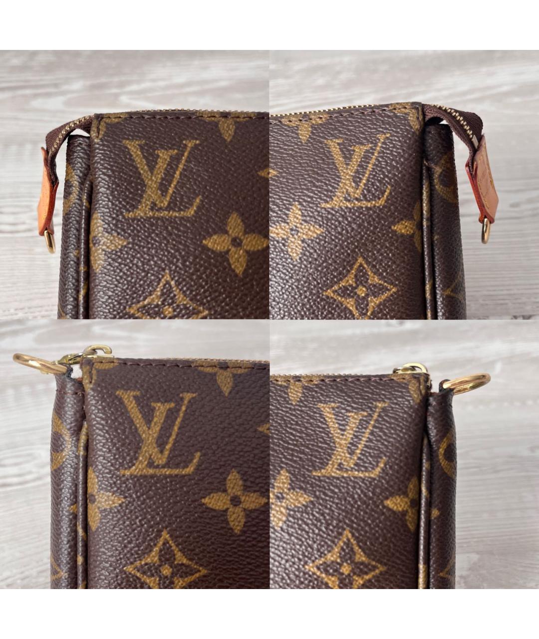 LOUIS VUITTON Коричневая сумка с короткими ручками из канвы, фото 5