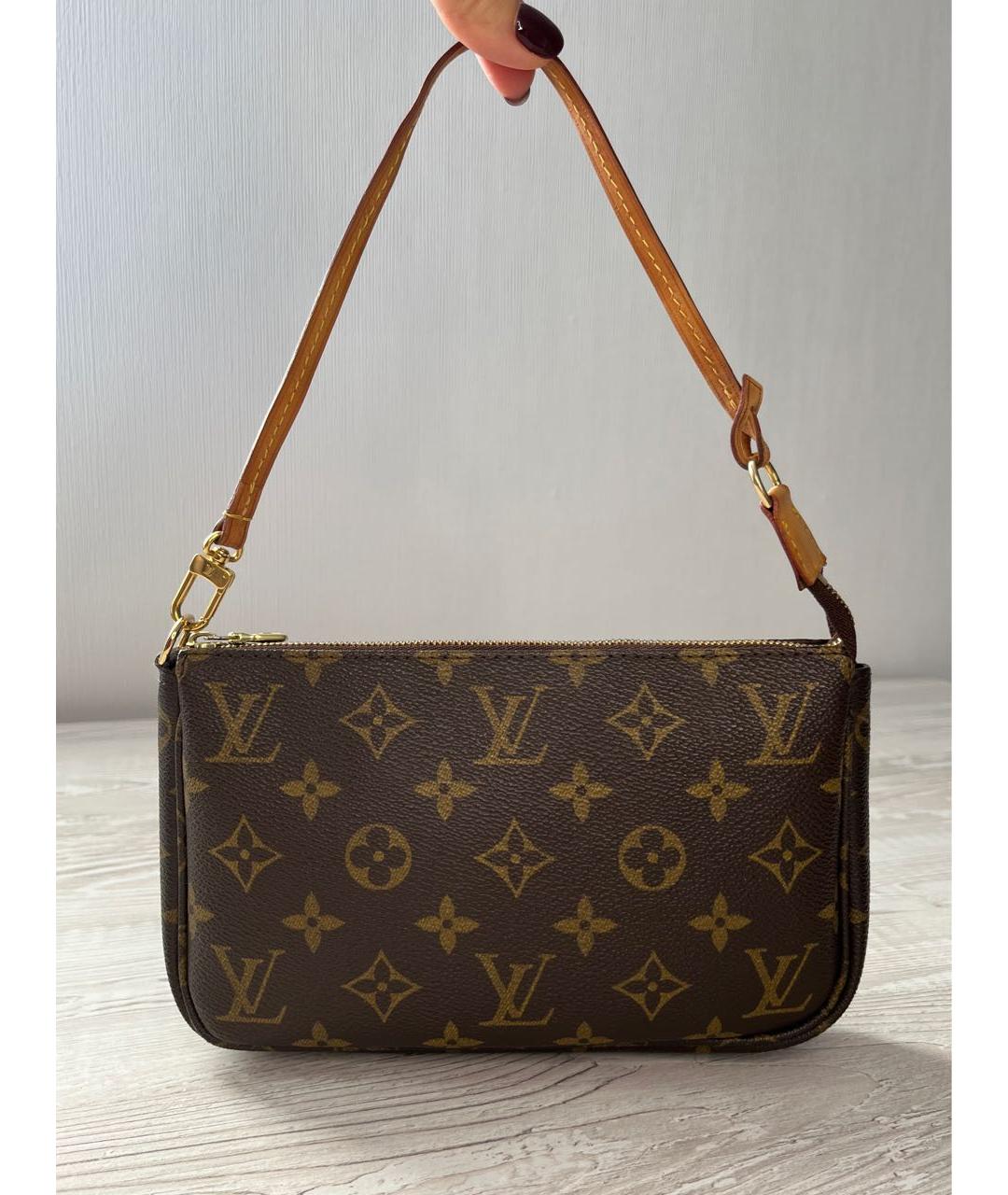 LOUIS VUITTON Коричневая сумка с короткими ручками из канвы, фото 9
