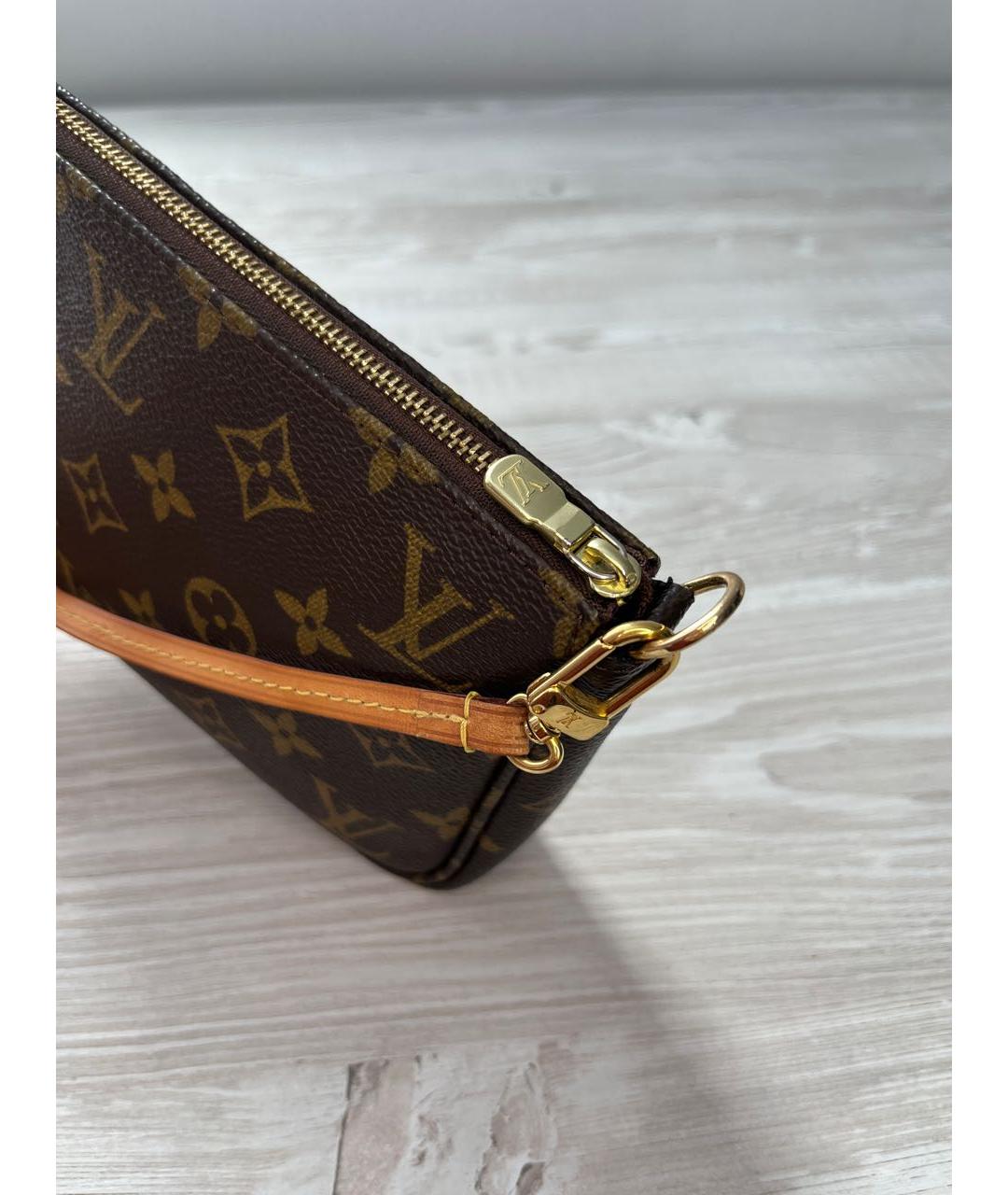 LOUIS VUITTON Коричневая сумка с короткими ручками из канвы, фото 7