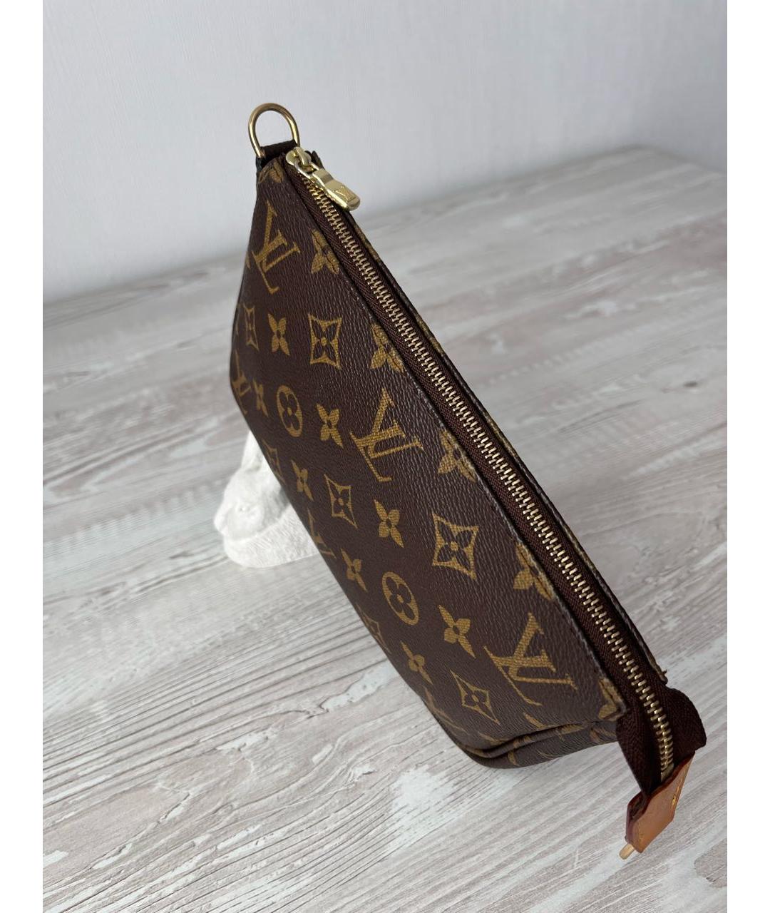 LOUIS VUITTON Коричневая сумка с короткими ручками из канвы, фото 3