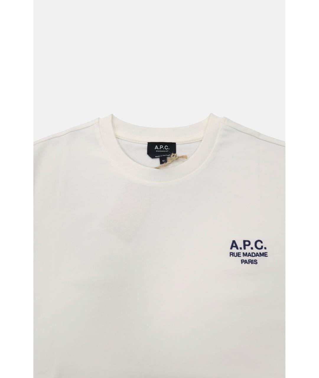 A.P.C. Белая хлопковая футболка, фото 3