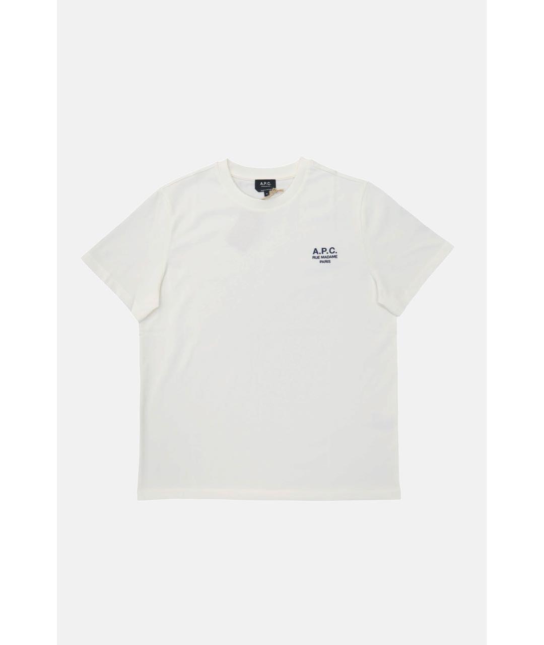 A.P.C. Белая хлопковая футболка, фото 4