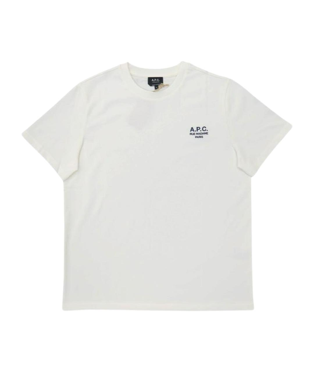 A.P.C. Белая хлопковая футболка, фото 1