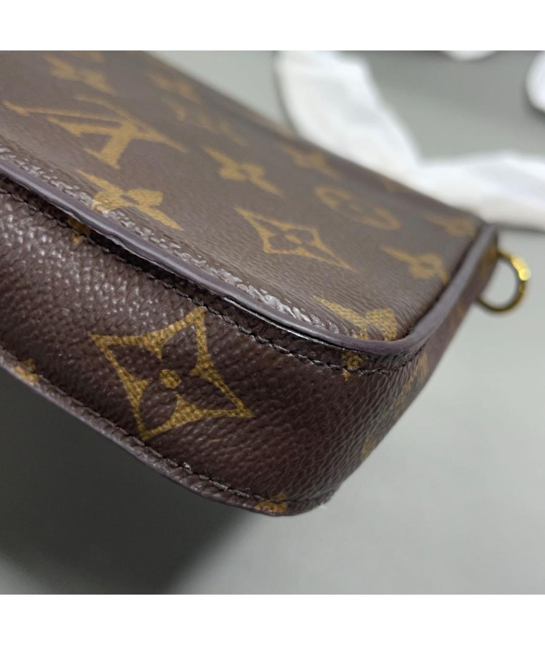 LOUIS VUITTON Коричневая сумка через плечо из канвы, фото 6