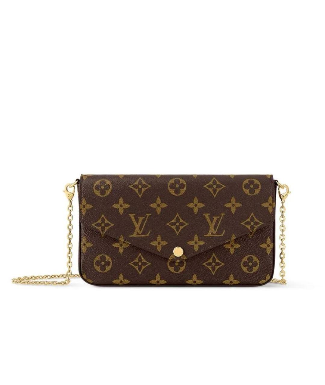 LOUIS VUITTON Коричневая сумка через плечо из канвы, фото 9