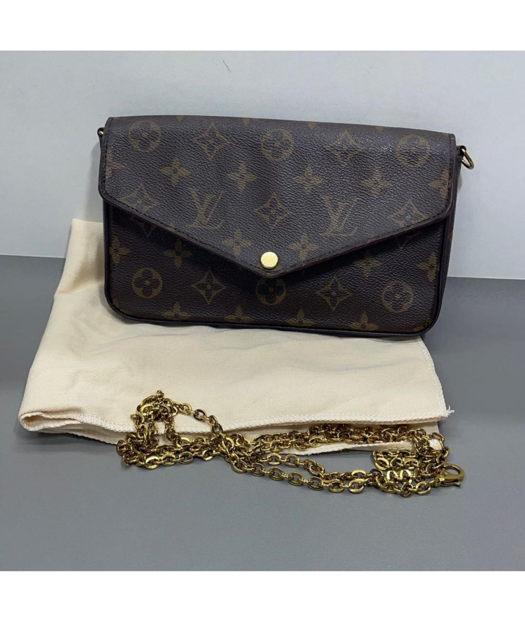 LOUIS VUITTON Коричневая сумка через плечо из канвы, фото 2