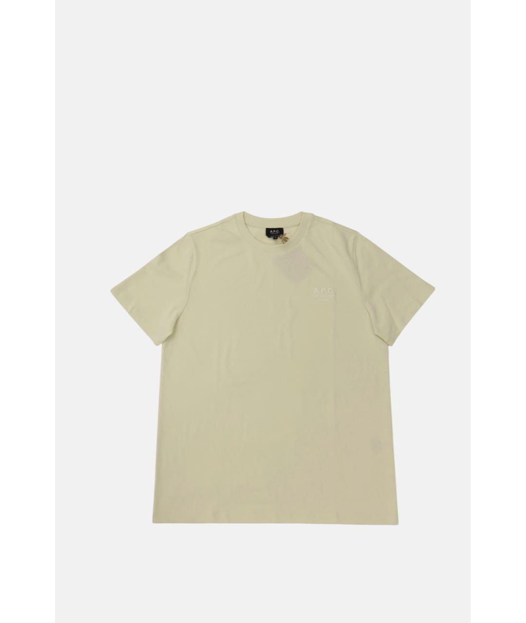 A.P.C. Бежевая хлопковая футболка, фото 4