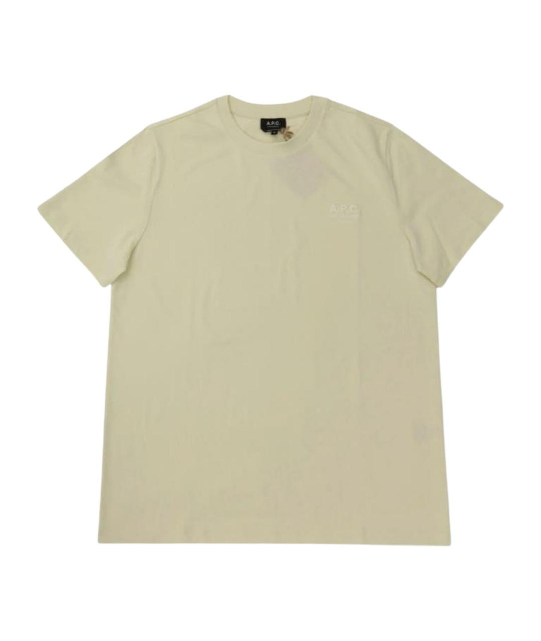 A.P.C. Бежевая хлопковая футболка, фото 1