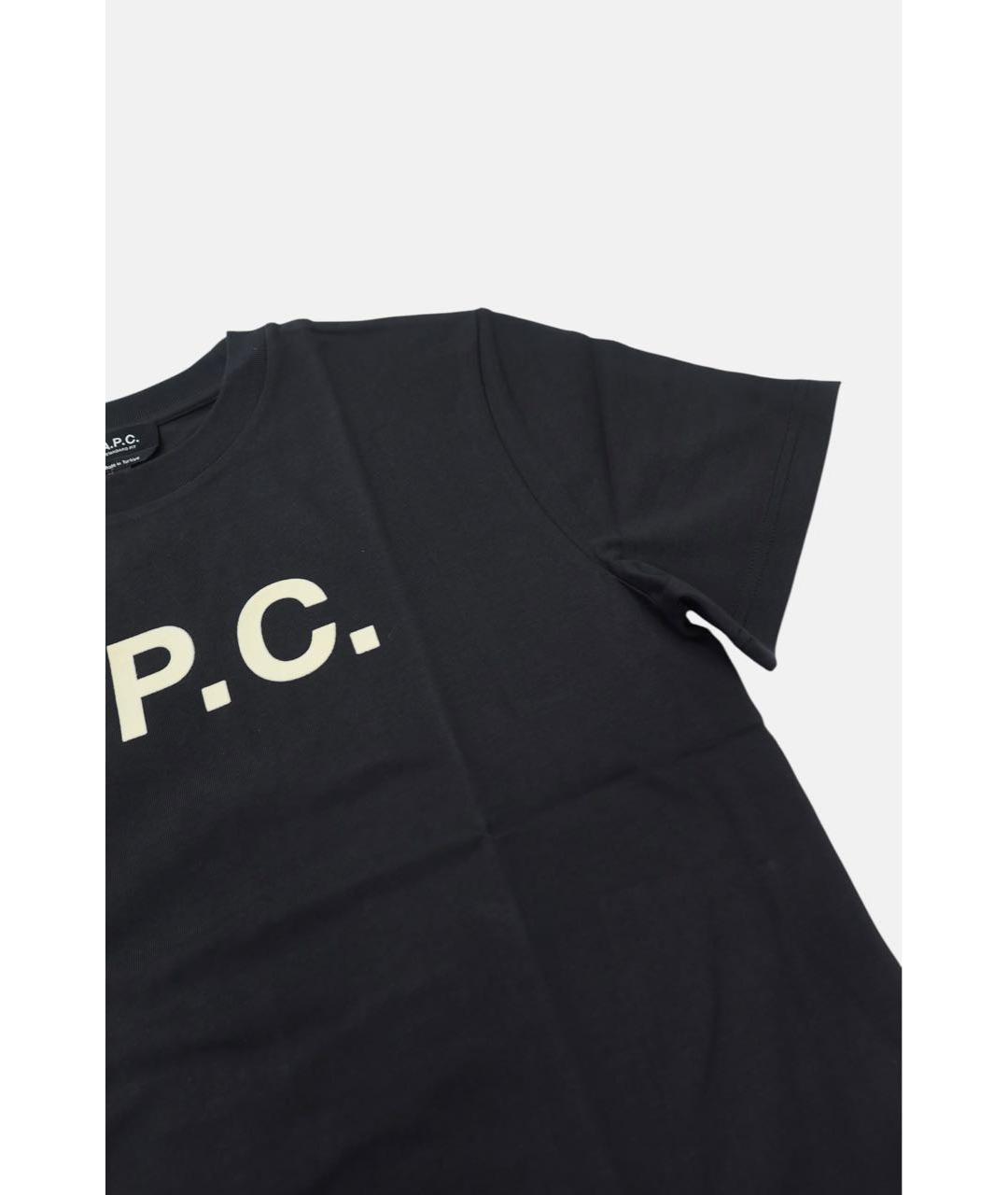 A.P.C. Черная хлопковая футболка, фото 3